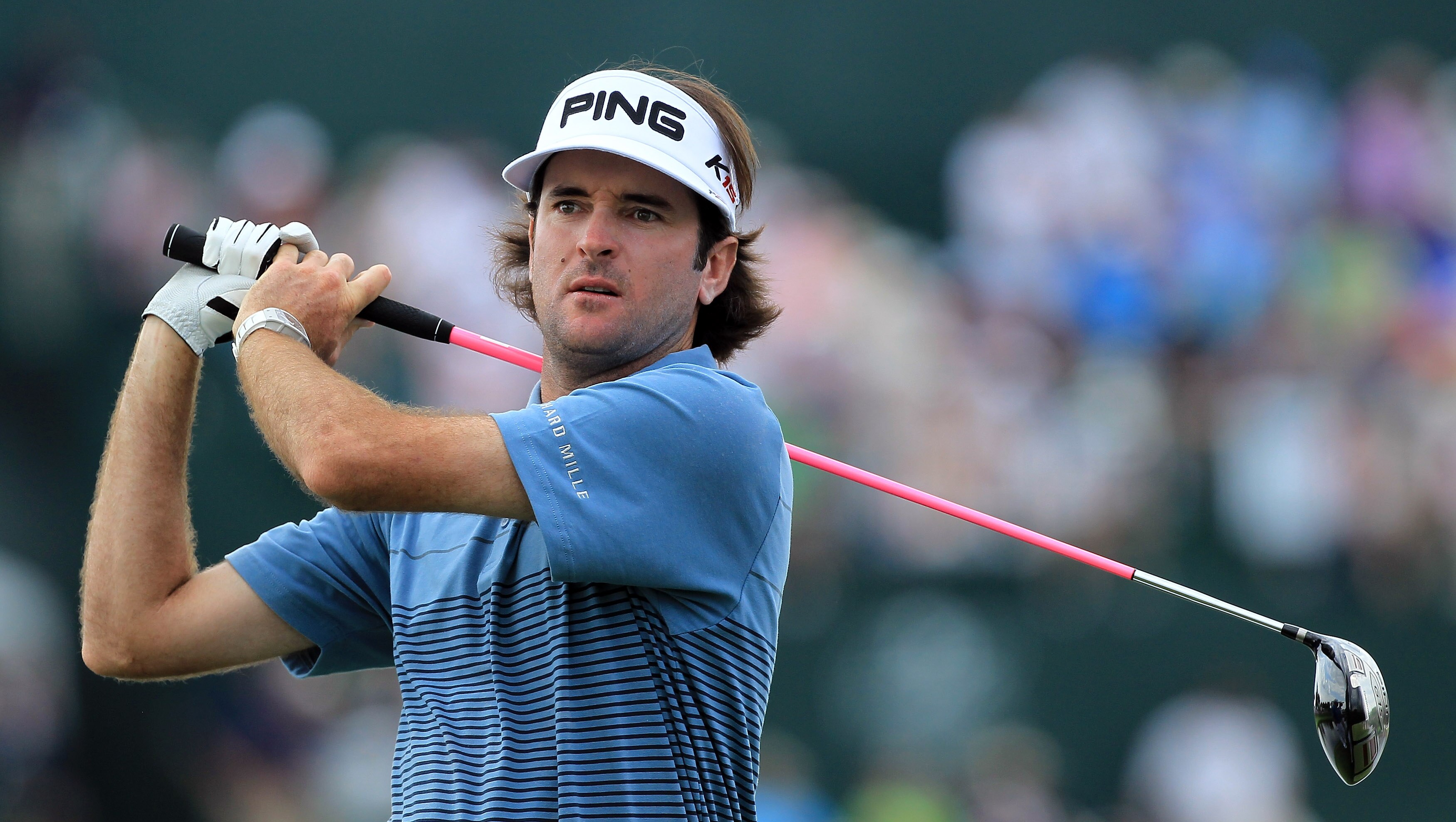 ORLANDO, FL - MARCH 26:  Bubba Watson plays hie tee shot at the 16th hole during the third round of the 2011 Arnold Palmer Invitational presented by Mastercard at the Bay Hill Lodge and Country Club on March 26, 2011 in Orlando, Florida.  (Photo by David