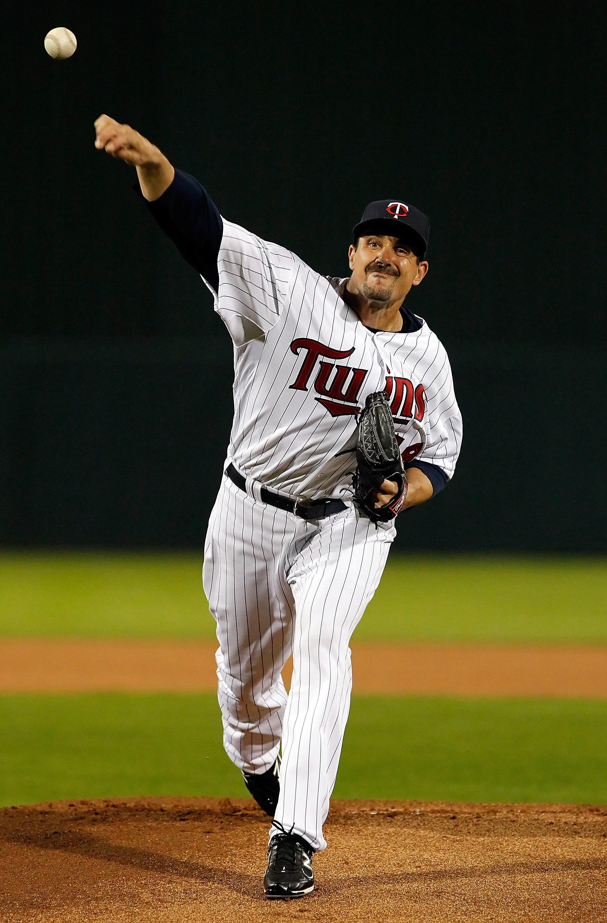 FORT MYERS, FL - FEBRUARY 27:  Pitcher Carl Pavano #48 of the Minnesota Twins pitches against the Boston Red Sox during a Grapefruit League Spring Training Game at Hammond Stadium on February 27, 2011 in Fort Myers, Florida.  (Photo by J. Meric/Getty Imag