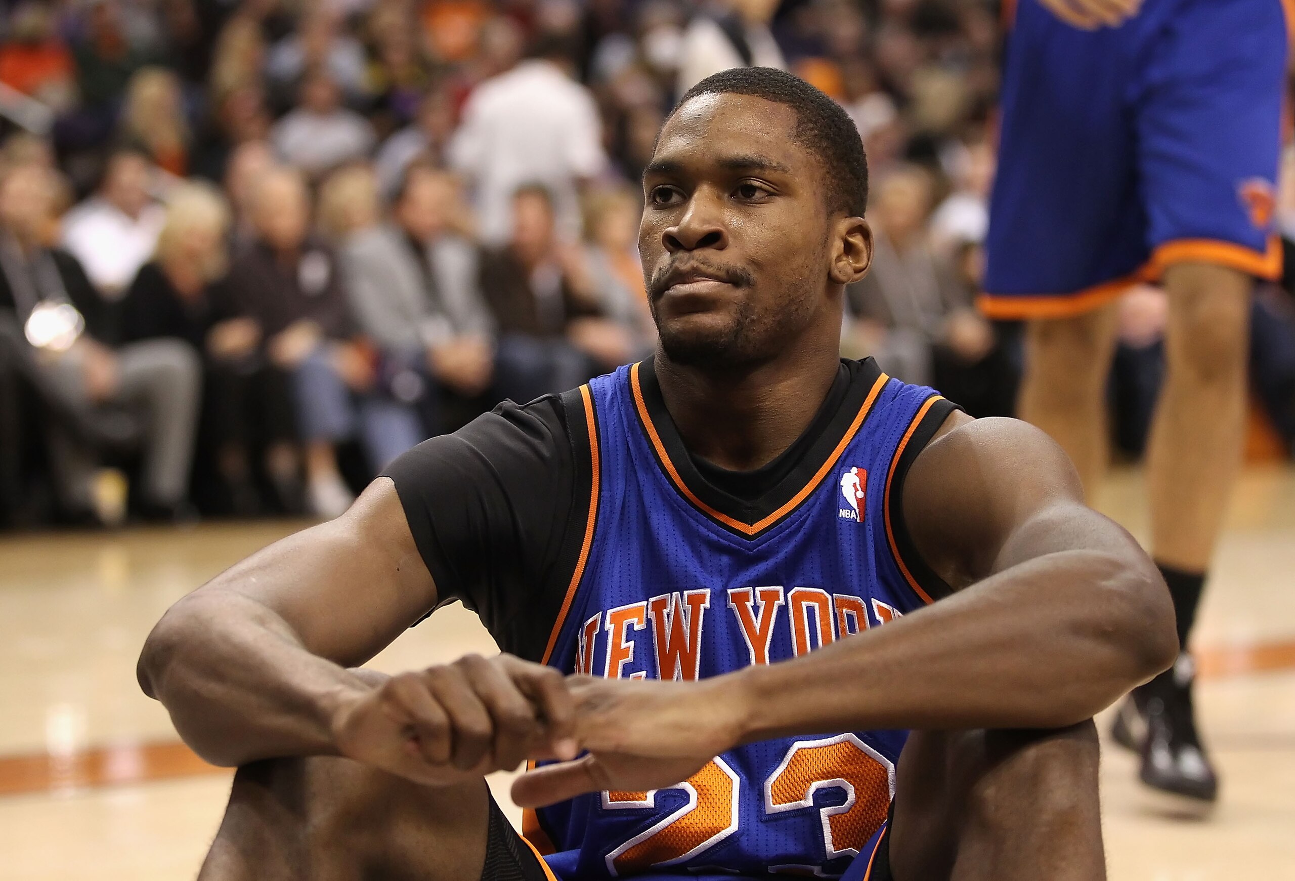 PHOENIX, AZ - JANUARY 07:  Toney Douglas #23 of the New York Knicks during the NBA game against the Phoenix Suns at US Airways Center on January 7, 2011 in Phoenix, Arizona.  NOTE TO USER: User expressly acknowledges and agrees that, by downloading and or