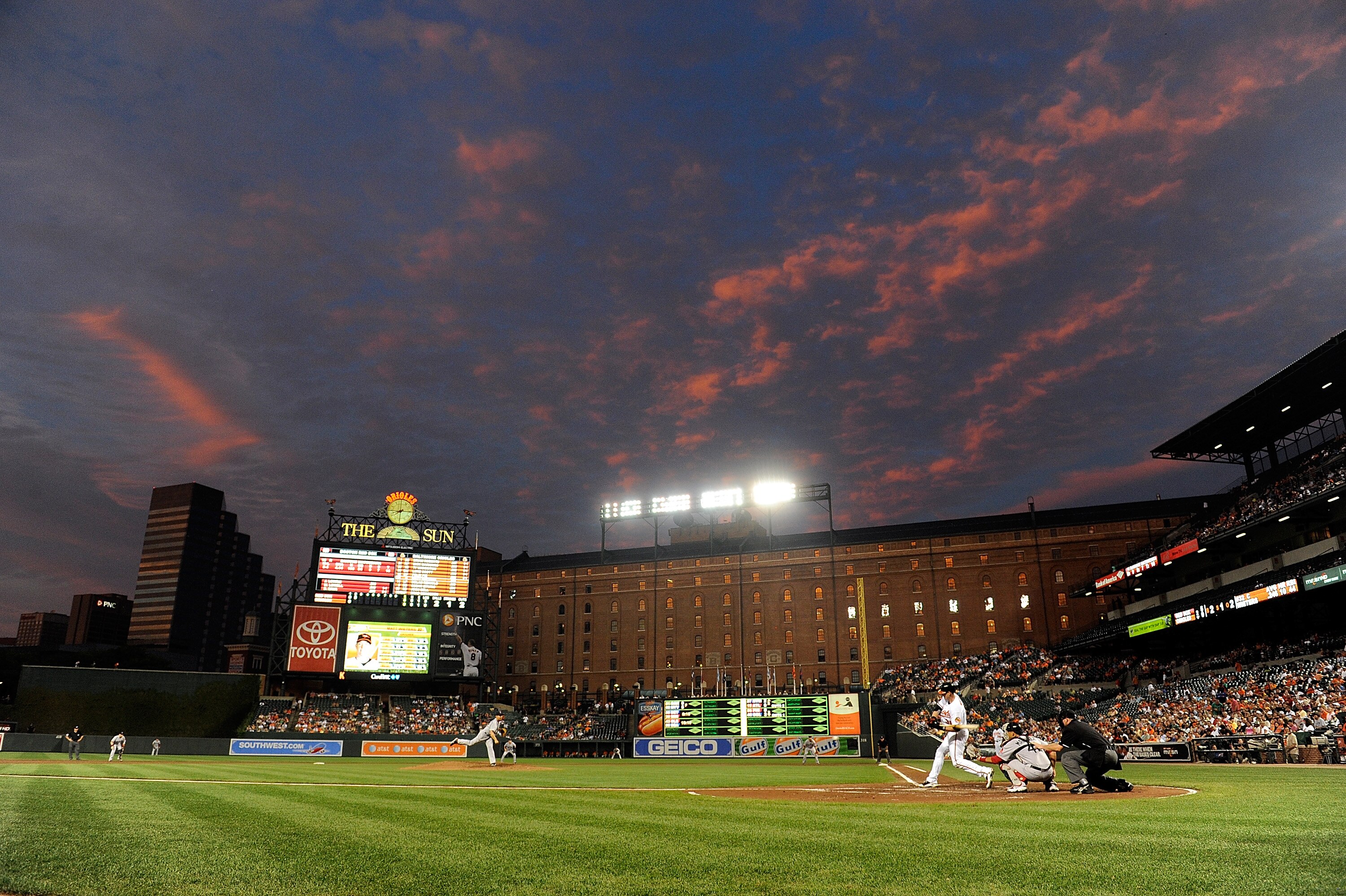 BALTIMORE - SEPTEMBER 02:  Daisuke Matsuzaka #18 of the Boston Red Sox pitches to Matt Wieters #32 of the Baltimore Orioles at Camden Yards on September 2, 2010 in Baltimore, Maryland.  (Photo by Greg Fiume/Getty Images)