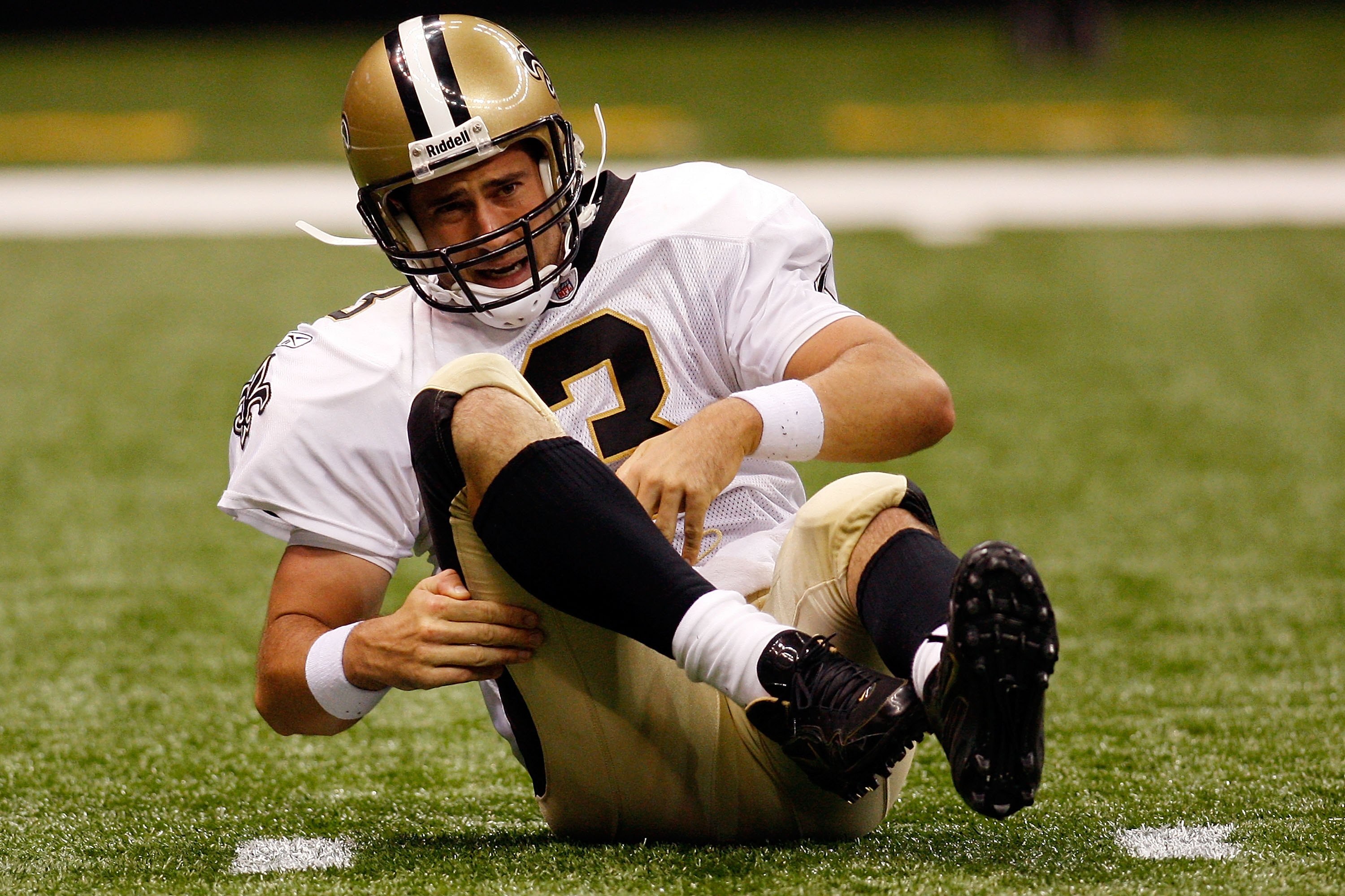 NEW ORLEANS - SEPTEMBER 03:  Joey Harrington #3 of the New Orleans Saints during the game against the Miami Dolphins at the Louisiana Superdome on September 3, 2009 in New Orleans, Louisiana.  (Photo by Chris Graythen/Getty Images)