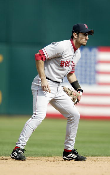 9 Apr 2000: Nomar Garciaparra #5 of the Boston Red Sox throws the ball during a game against the Anaheim Angels at the Edison Field in Anaheim, California. The Red Sox defeated the Angels 5-2.