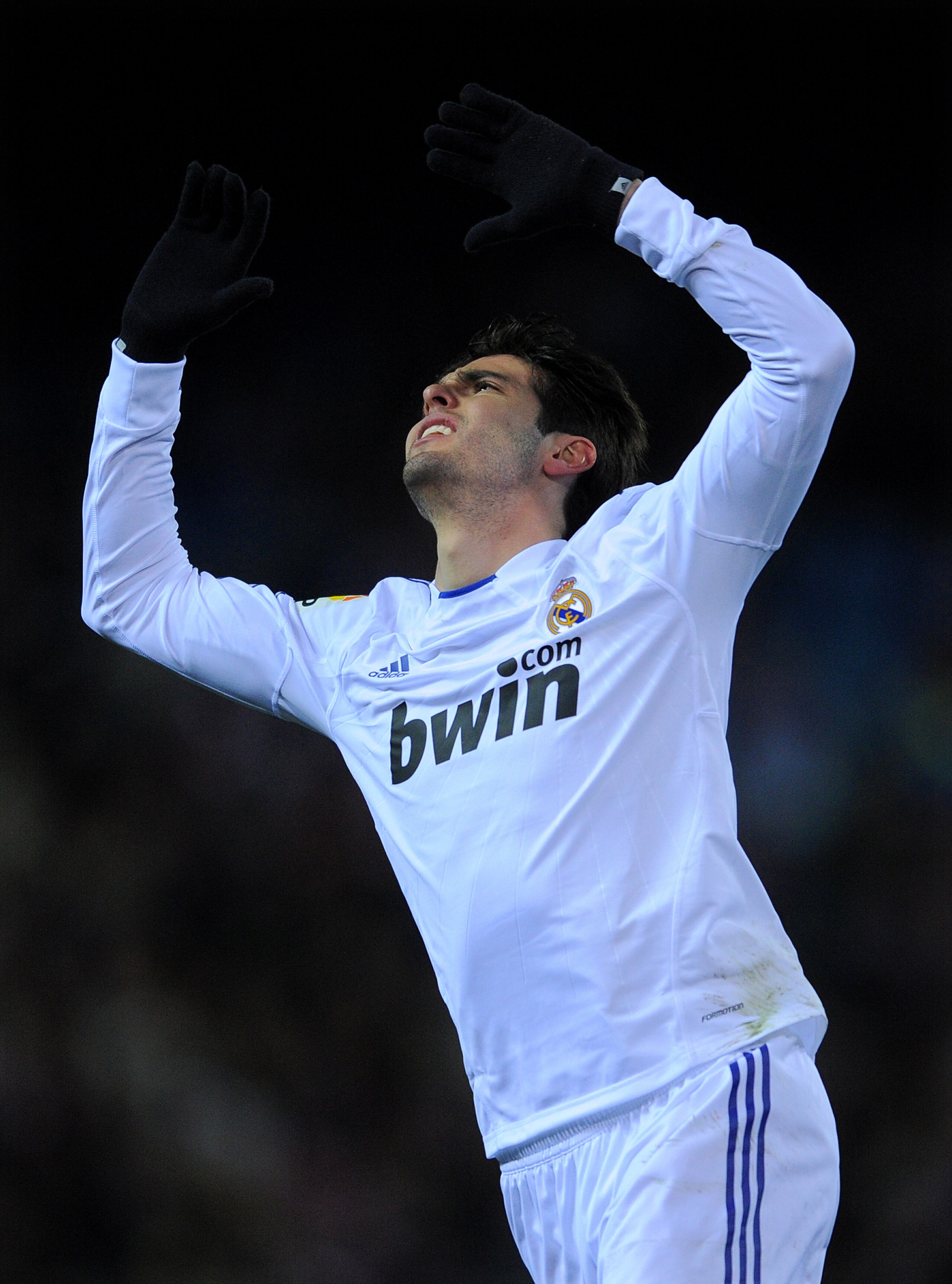 MADRID, SPAIN - JANUARY 20: Kaka of Real Madrid reacts during the quarter-final Copa del Rey second leg match between Atletico Madrid and Real Madrid and at Vicente Calderon Stadium on January 20, 2011 in Madrid, Spain. (Photo by Jasper Juinen/Getty Ima MADRID, SPAIN - JANUARY 20: Kaka of Real Madrid reacts during the quarter-final Copa del Rey second leg match between Atletico Madrid and Real Madrid and at Vicente Calderon Stadium on January 20, 2011 in Madrid, Spain. (Photo by Jasper Juinen/Getty Ima