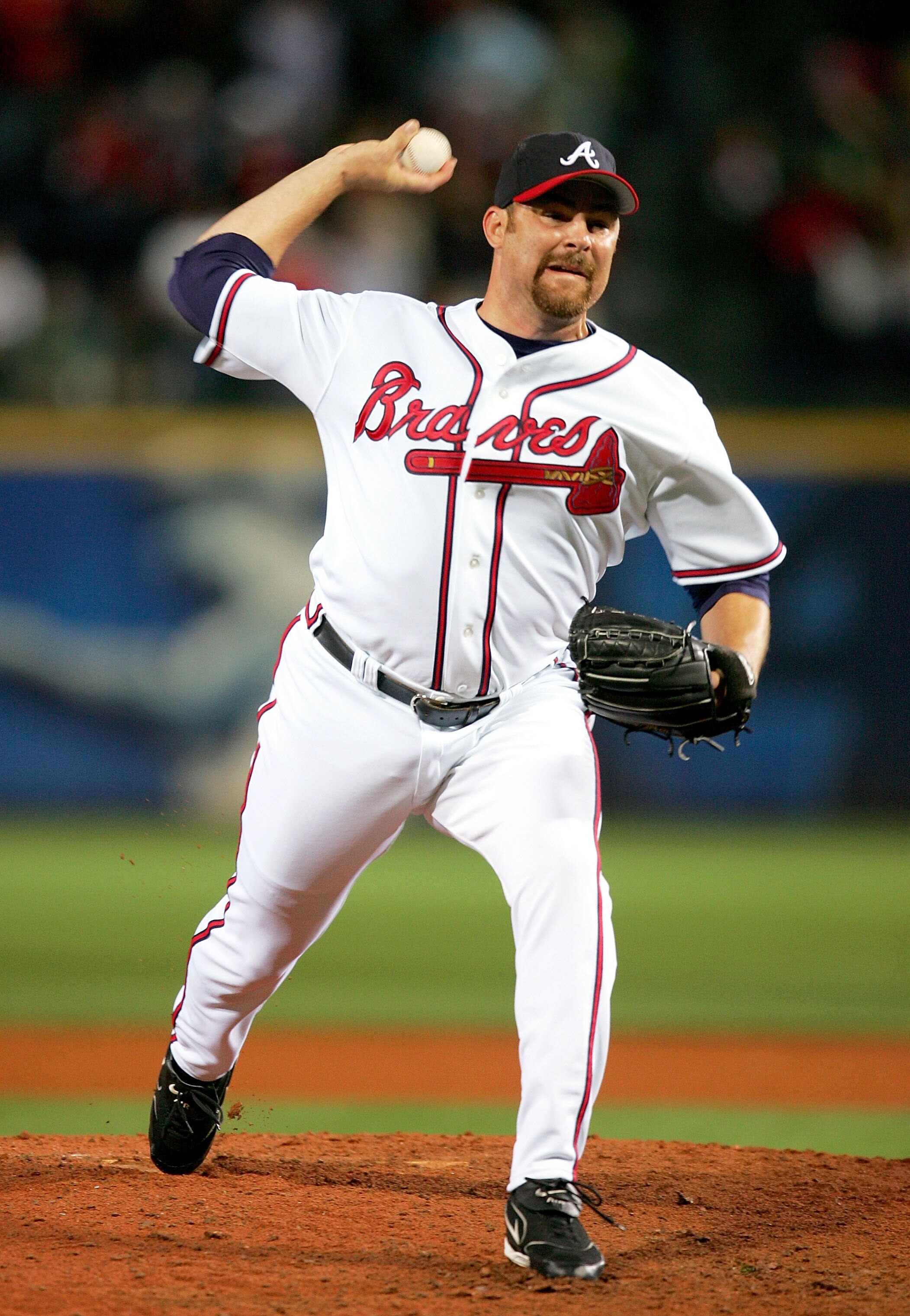 ATLANTA - APRIL 8:  Pitcher Dan Kolb #51 of the Atlanta Braves closes out the New York Mets in the ninth inning at Turner Field on April 8, 2005 in Atlanta, Georgia. The Braves defeated the Mets 3-1.  (Photo by Matthew Stockman/Getty Images)