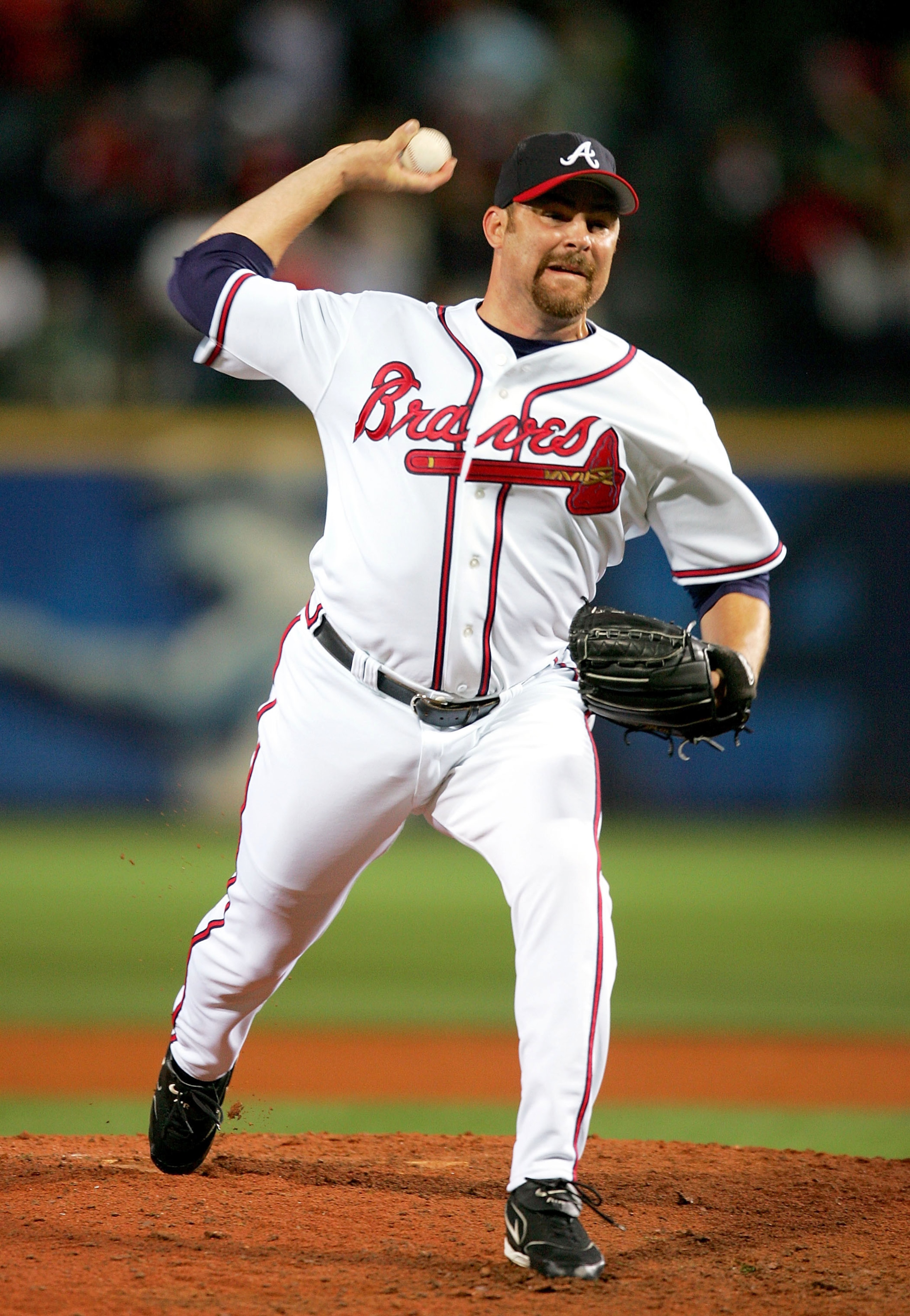ATLANTA - APRIL 8:  Pitcher Dan Kolb #51 of the Atlanta Braves closes out the New York Mets in the ninth inning at Turner Field on April 8, 2005 in Atlanta, Georgia. The Braves defeated the Mets 3-1.  (Photo by Matthew Stockman/Getty Images)