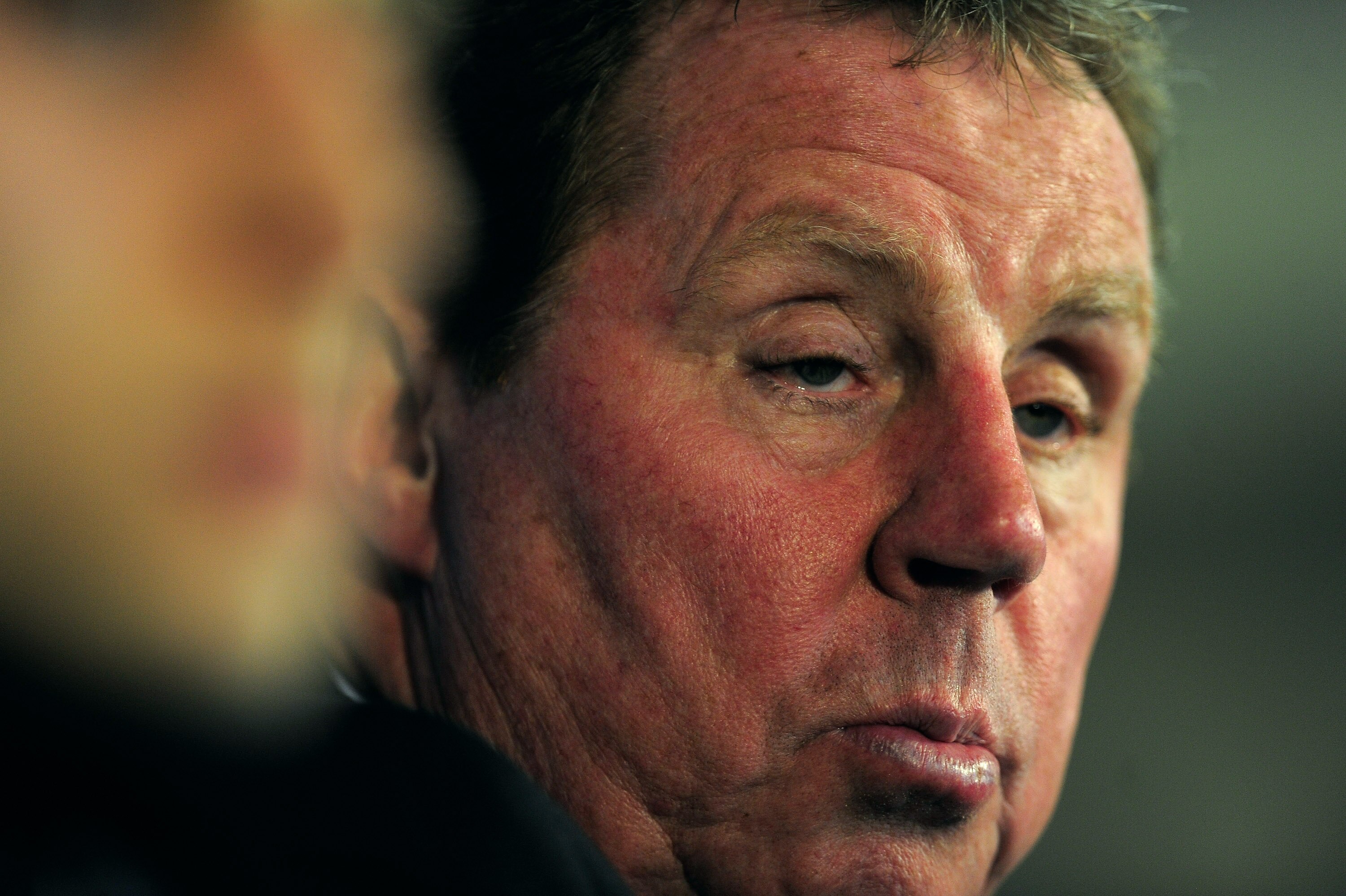 LONDON, ENGLAND - MARCH 08:   Manager Harry Redknapp of Tottenham Hotspur attends a pre match press conference at White Hart Lane on March 8, 2011 in London, England.  (Photo by Jamie McDonald/Getty Images)