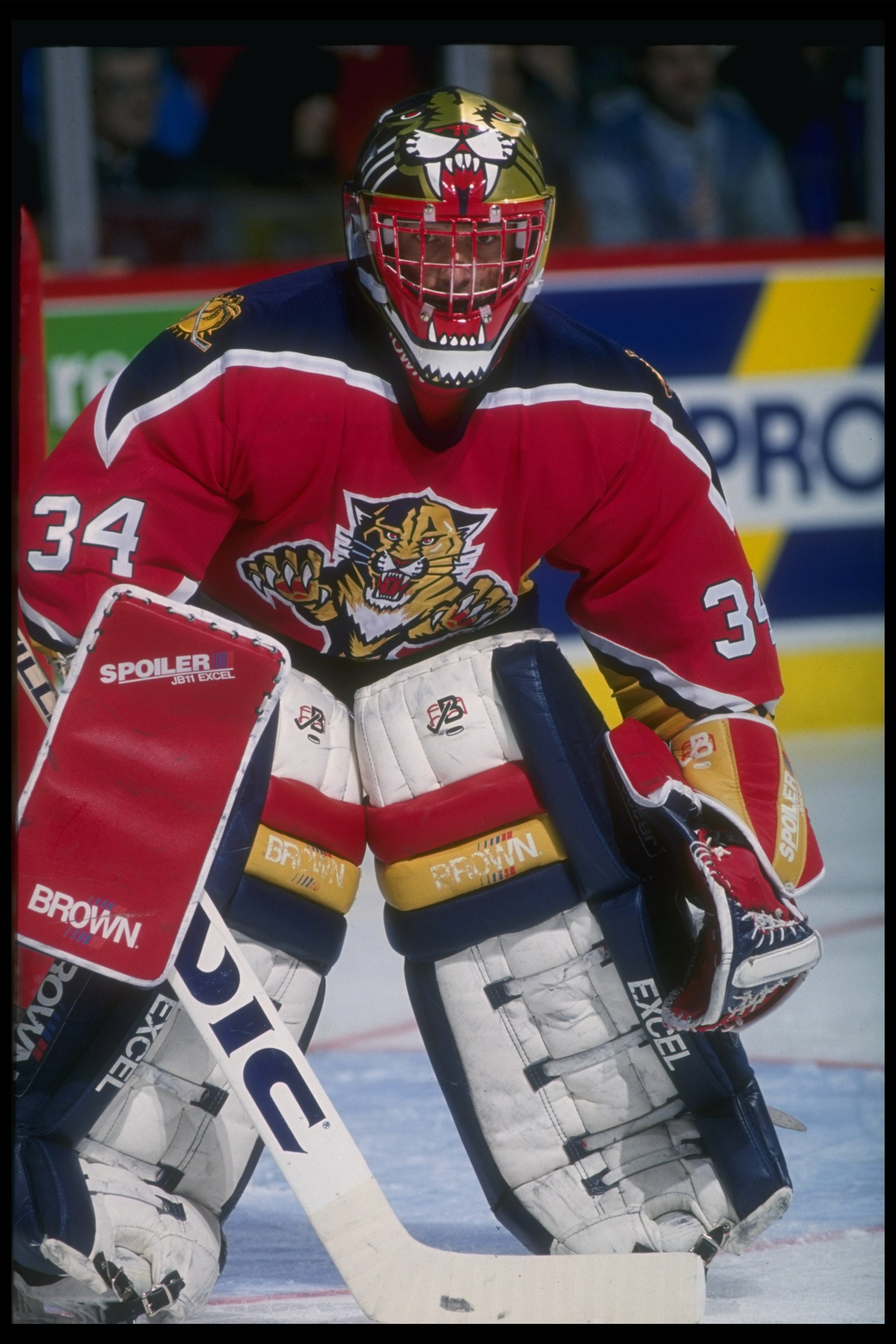 1993-1994:  Goaltender John Vanbiesbrouck of the Florida Panthers. Mandatory Credit: Robert Laberge  /Allsport