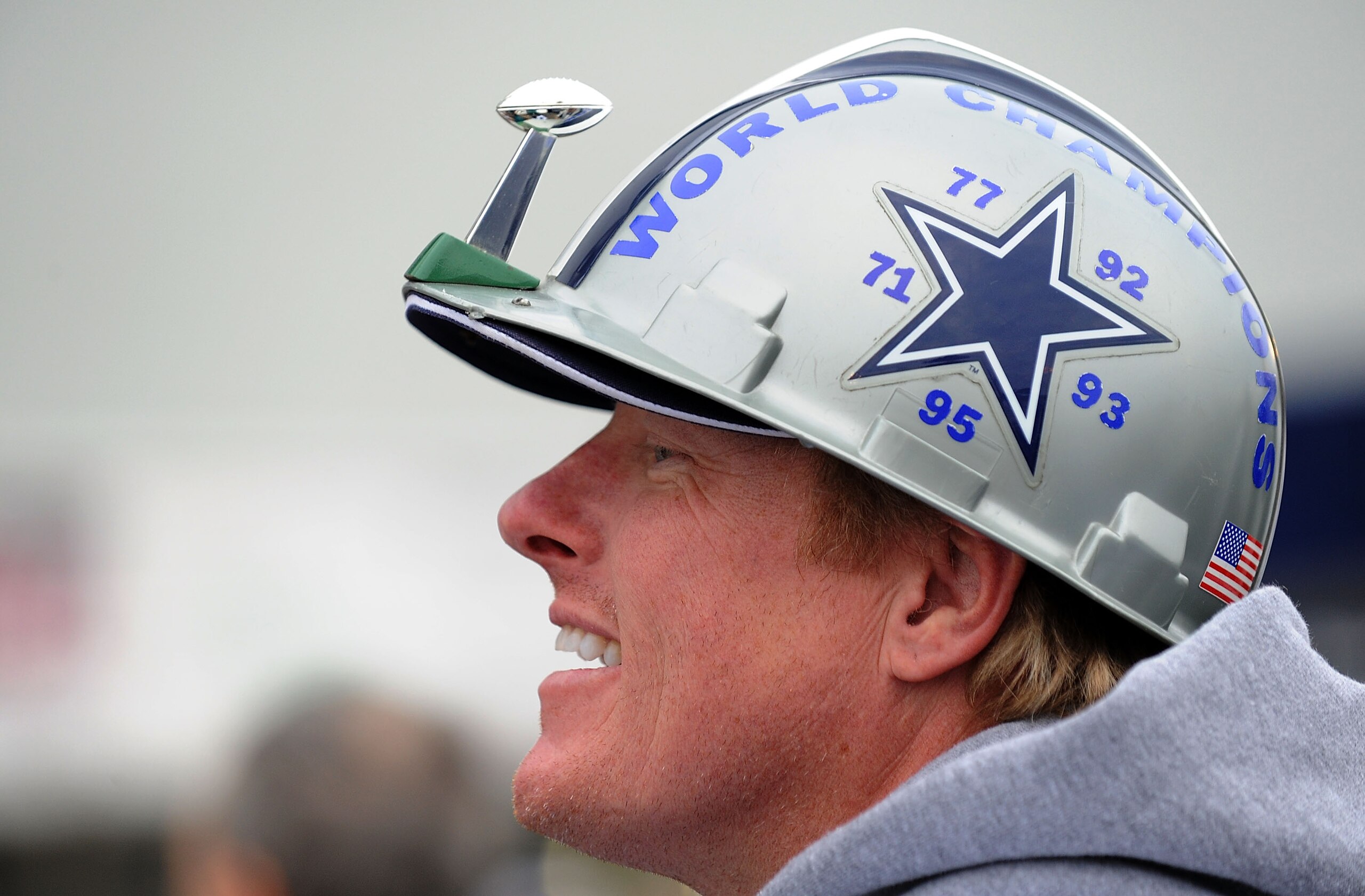 IRVING, TX - DECEMBER 20:  Dallas Cowboys fan, Cary Watson of Fort Worth and a 17-year season ticket holder ,waits to enter Texas Stadium before the last home game against the Baltimore Ravens on December 20, 2008 in Irving, Texas. The Cowboys are playing