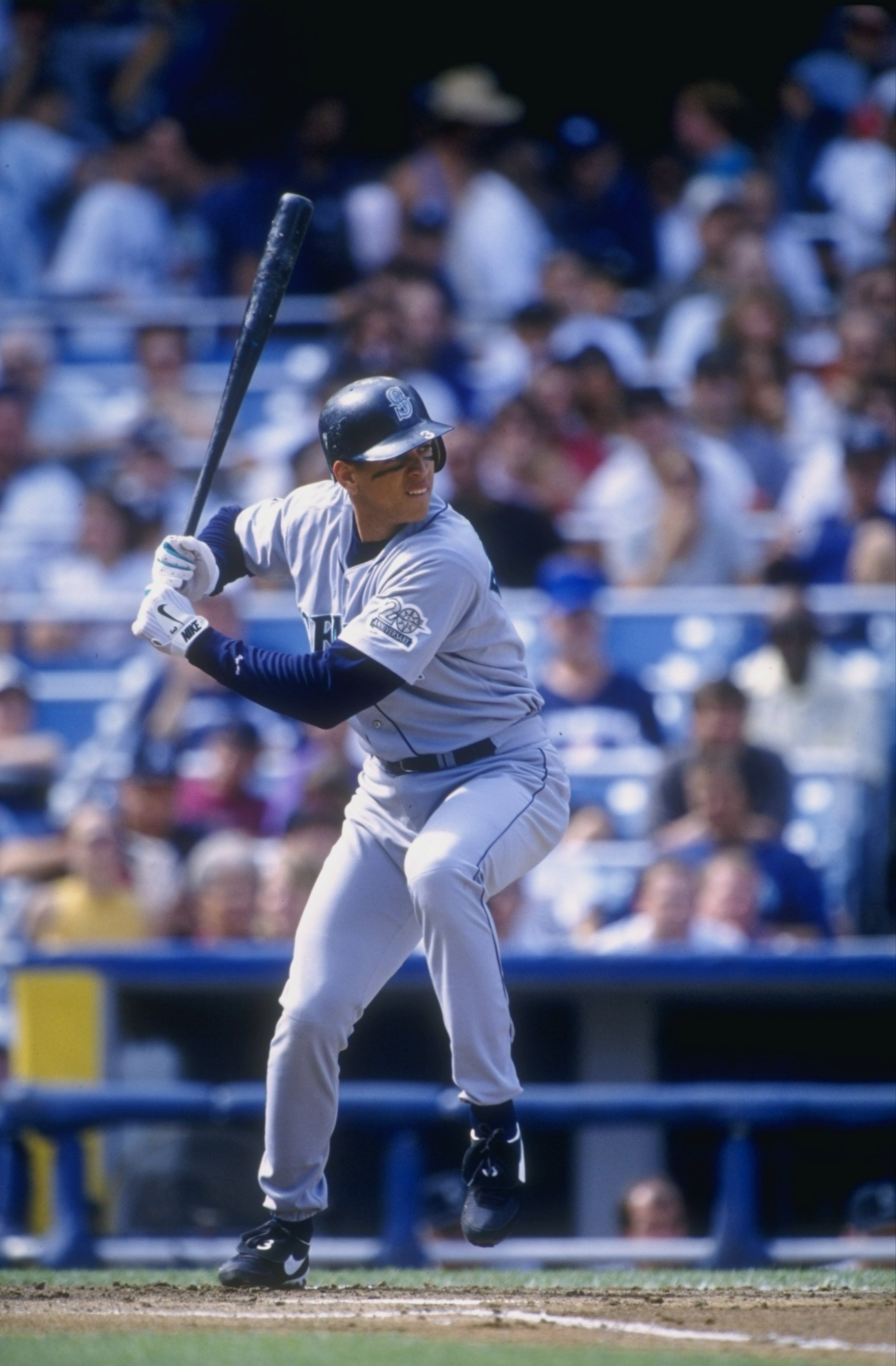 26 Jul 1997:  Infielder Alex Rodriguez of the Seattle Mariners in action during a game against the New York Yankees at Yankee Stadium in New York City, New York.  The Mariners defeated the Yankees 9-7. Mandatory Credit: Tomasso Derosa  /Allsport