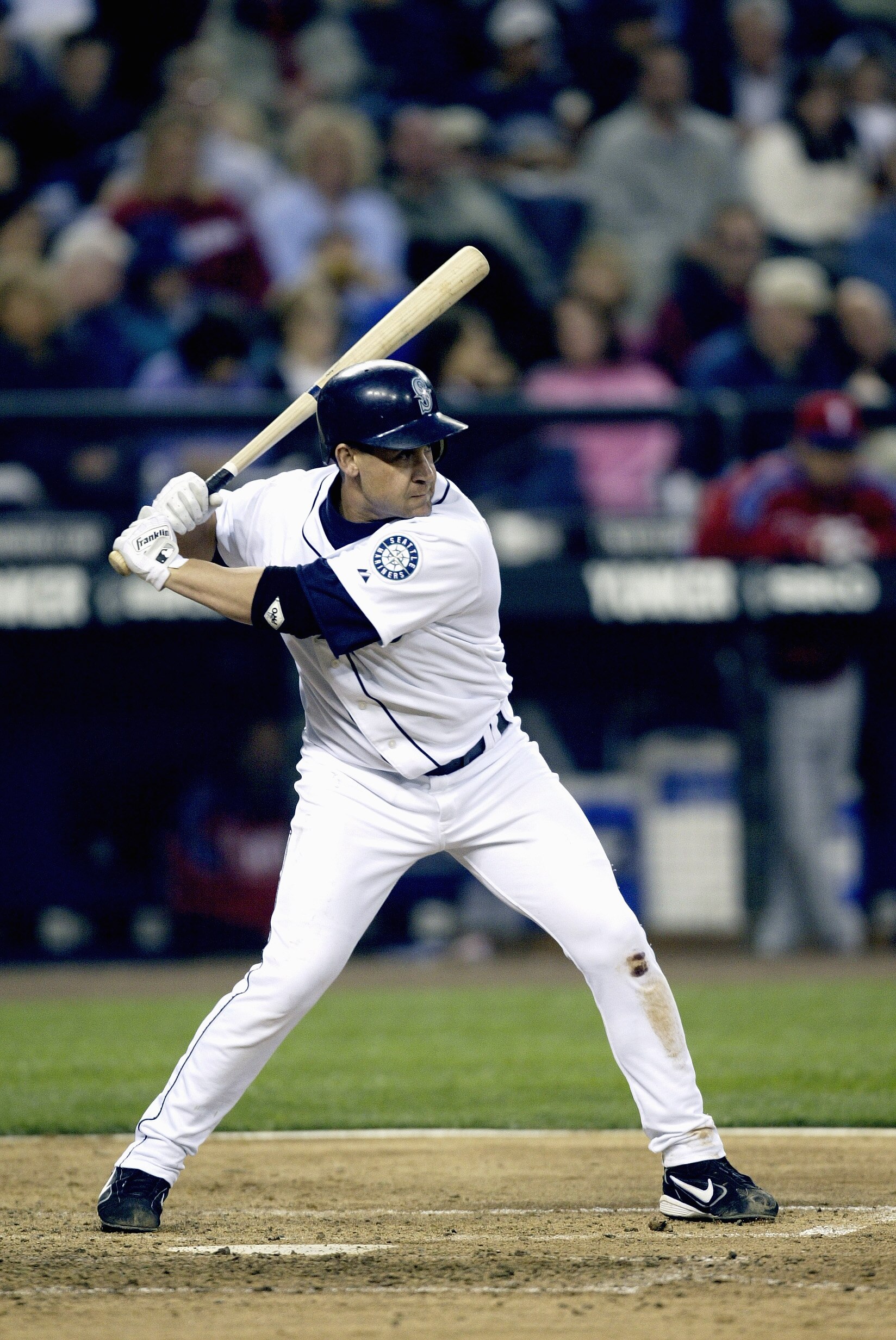 SEATTLE - JUNE 14:  Bret Boone #29 of the Seattle Mariners bats during the game with the Philadelphia Phillies on June 14 2005 at Safeco Field in Seattle Washington. The Mariners won 3-1. (Photo by Otto Greule Jr/Getty Images)