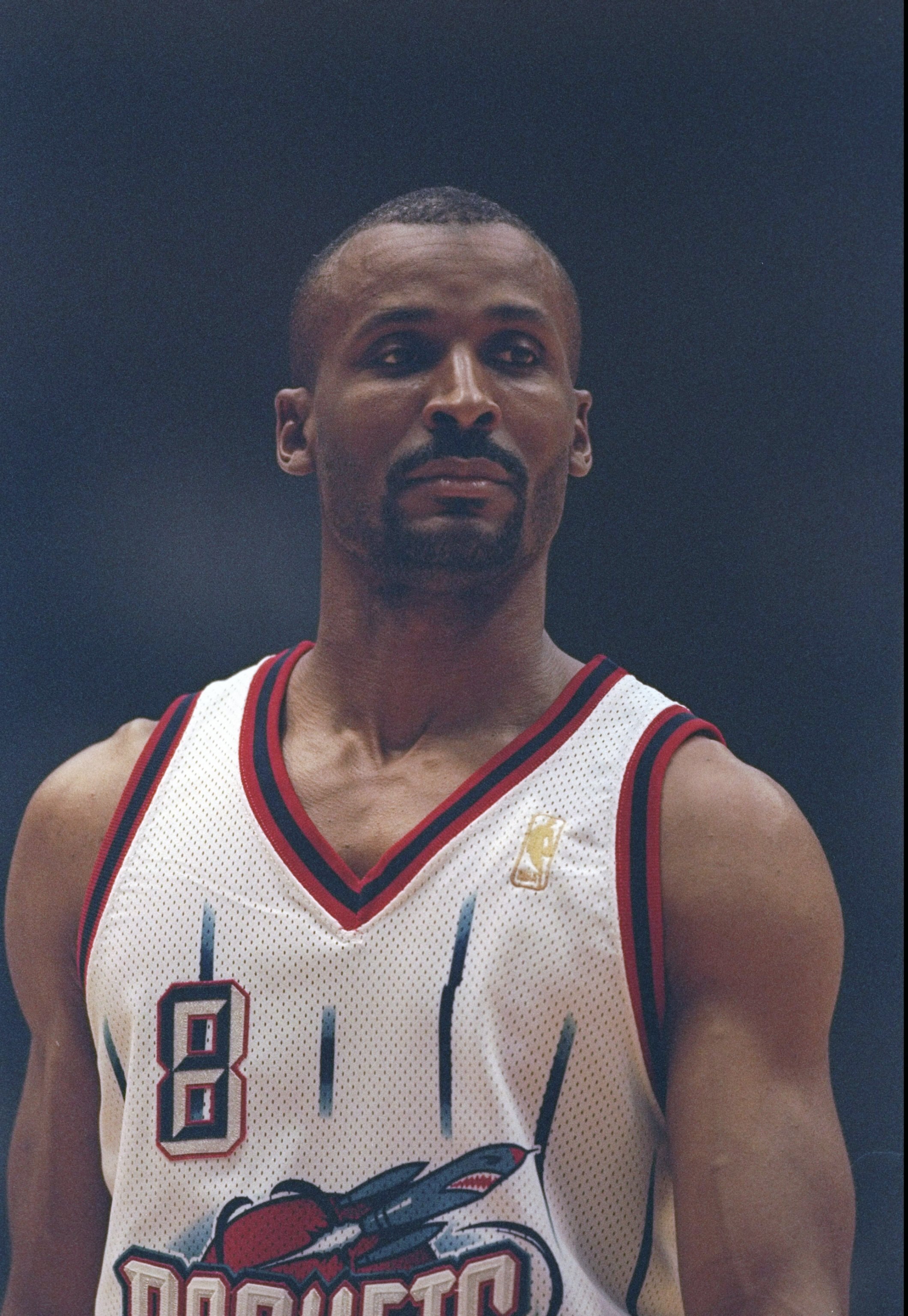 7 May 1997:  Eddie Johnson of the Houston Rockets stands on the court during a playoff game against the Seattle Supersonics at the Summit in Houston, Texas.  The Supersonics won the game 106-101. Mandatory Credit: Stephen Dunn  /Allsport