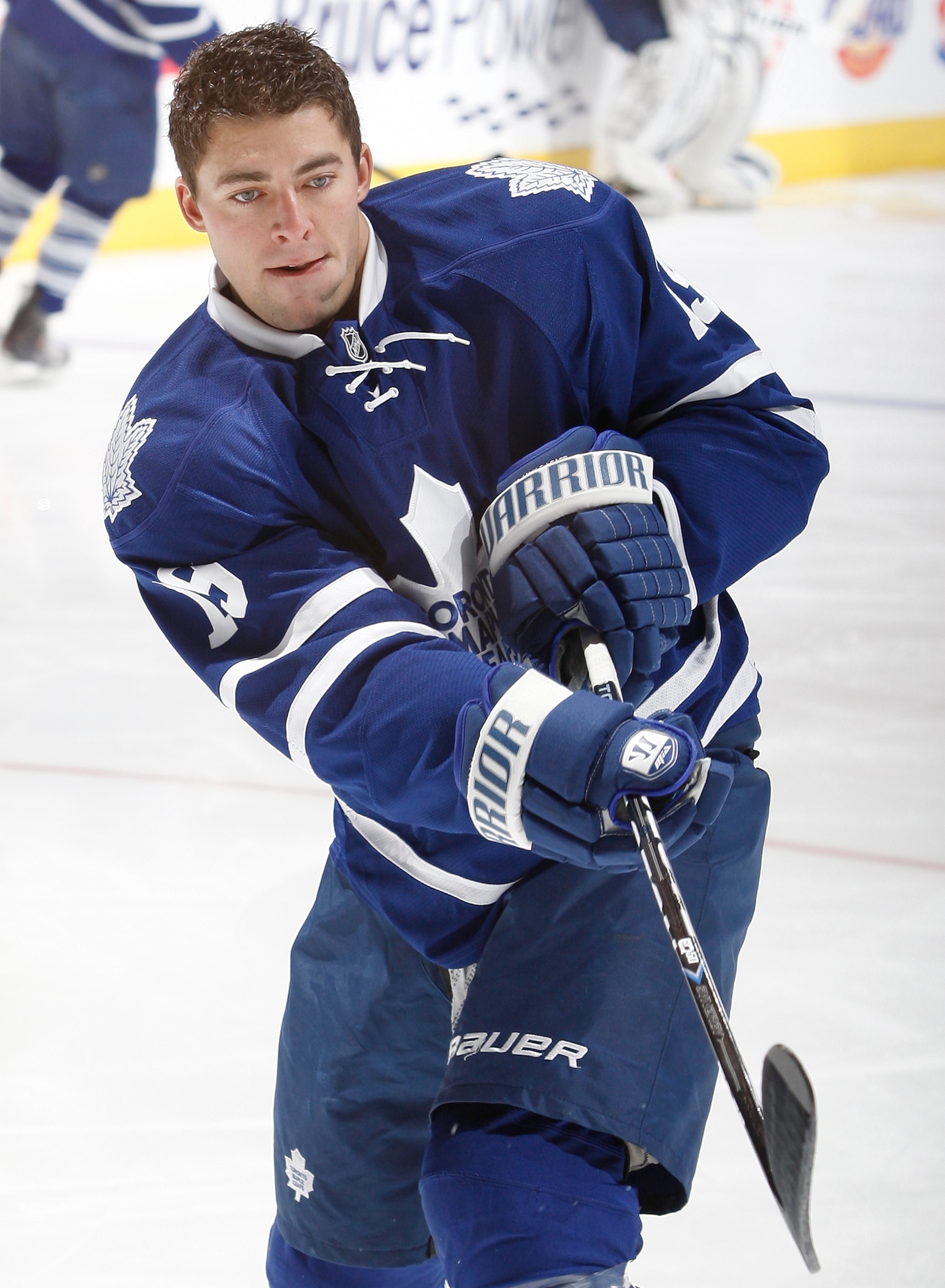 TORONTO, CANADA - MARCH 2: Joffrey Lupul #19 of the Toronto Maple Leafs shoots during warm-up before game action against the Pittsburgh Penguins at the Air Canada Centre March 2, 2011 in Toronto, Ontario, Canada. (Photo by Abelimages/Getty Images) TORONTO, CANADA - MARCH 2: Joffrey Lupul #19 of the Toronto Maple Leafs shoots during warm-up before game action against the Pittsburgh Penguins at the Air Canada Centre March 2, 2011 in Toronto, Ontario, Canada. (Photo by Abelimages/Getty Images)