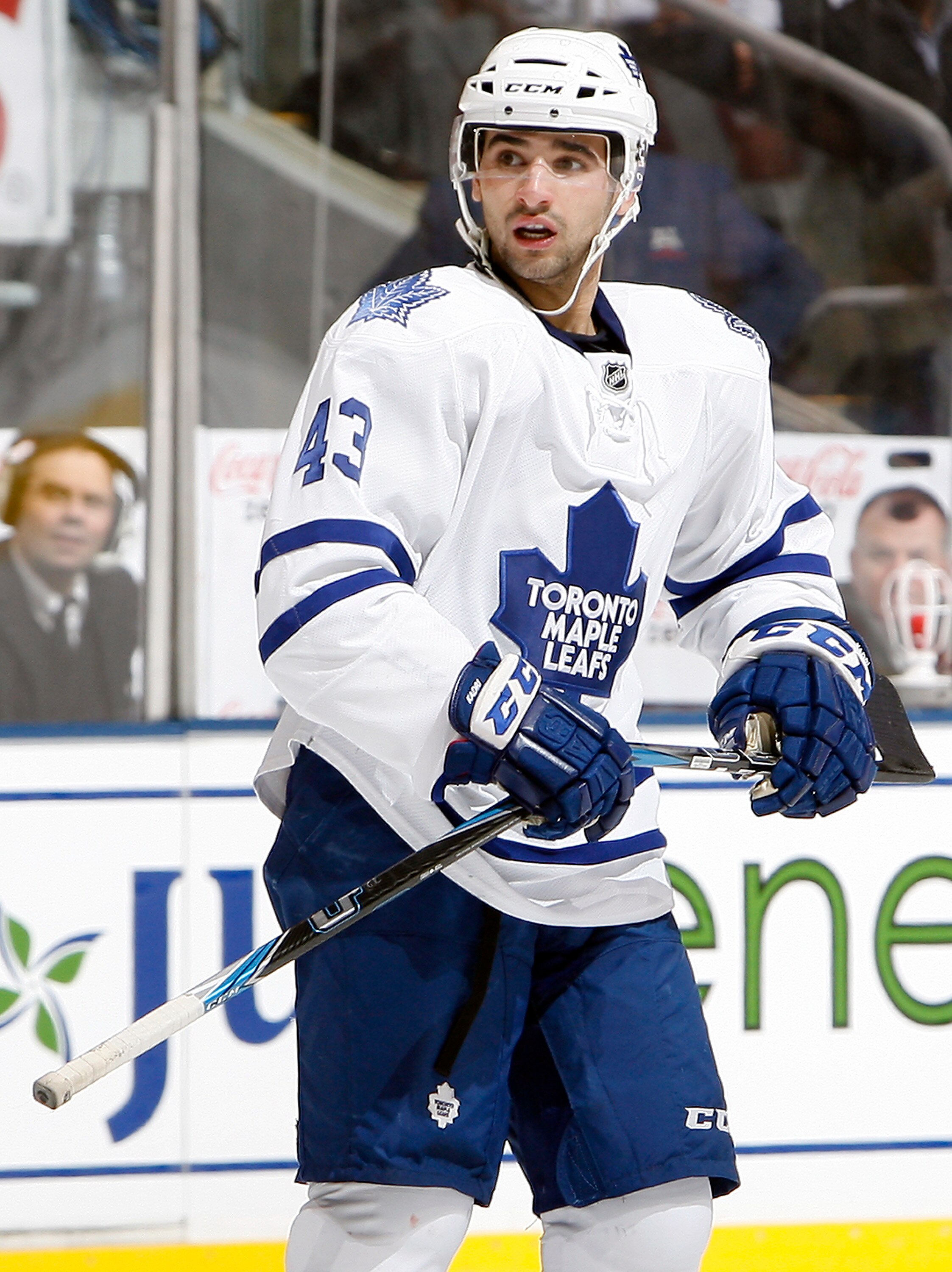 TORONTO, CANADA - DECEMBER 2: Nazem Kadri #43 of the Toronto Maple Leafs breaks his stick after missing a shot during game action against the Edmonton Oilers at the Air Canada Centre December 2, 2010 in Toronto, Ontario, Canada. (Photo by Abelimages / Get TORONTO, CANADA - DECEMBER 2: Nazem Kadri #43 of the Toronto Maple Leafs breaks his stick after missing a shot during game action against the Edmonton Oilers at the Air Canada Centre December 2, 2010 in Toronto, Ontario, Canada. (Photo by Abelimages / Get