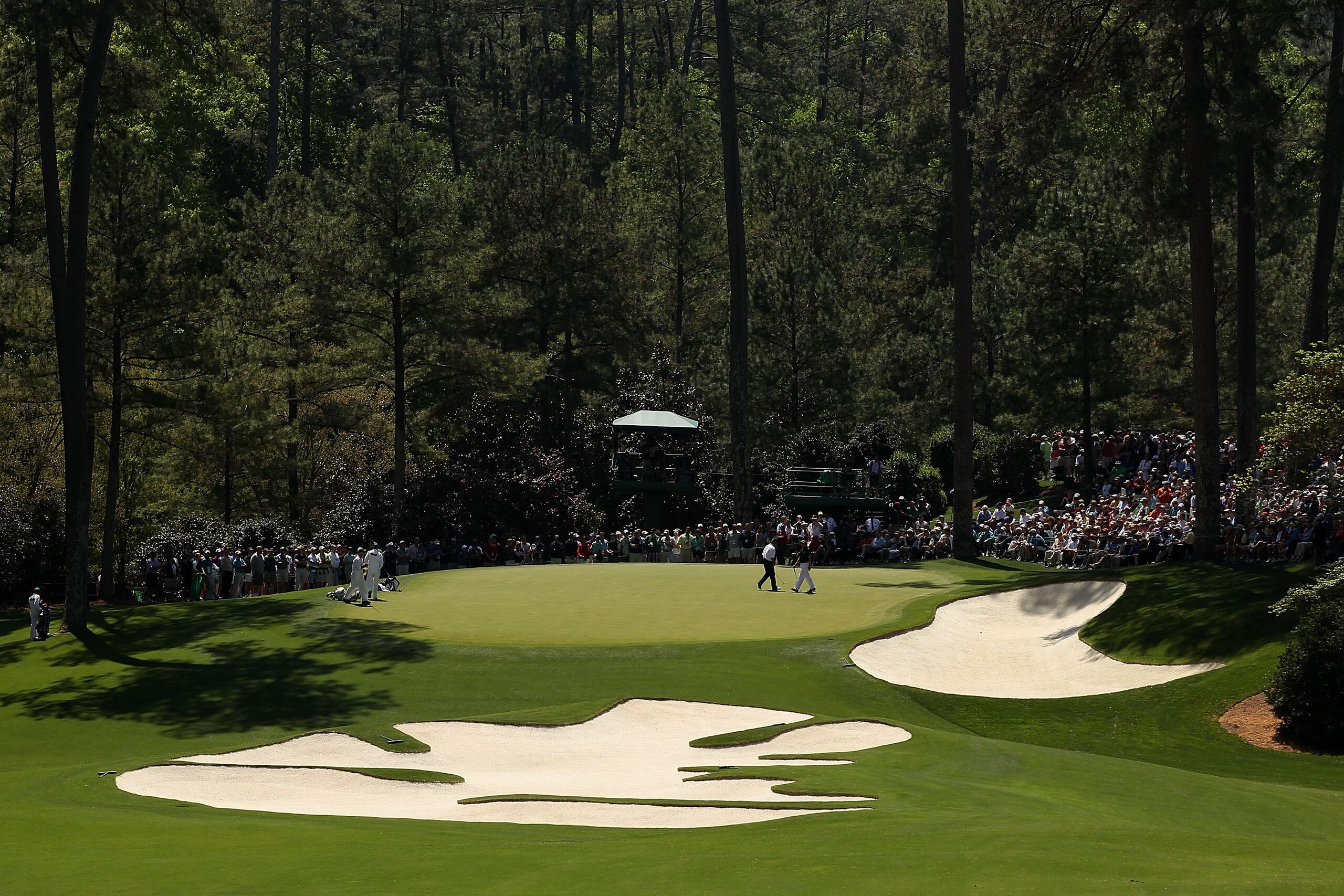 AUGUSTA, GA - APRIL 09:  A general view of the 10th hole during the second round of the 2010 Masters Tournament at Augusta National Golf Club on April 9, 2010 in Augusta, Georgia.  (Photo by Streeter Lecka/Getty Images for Golf Week)