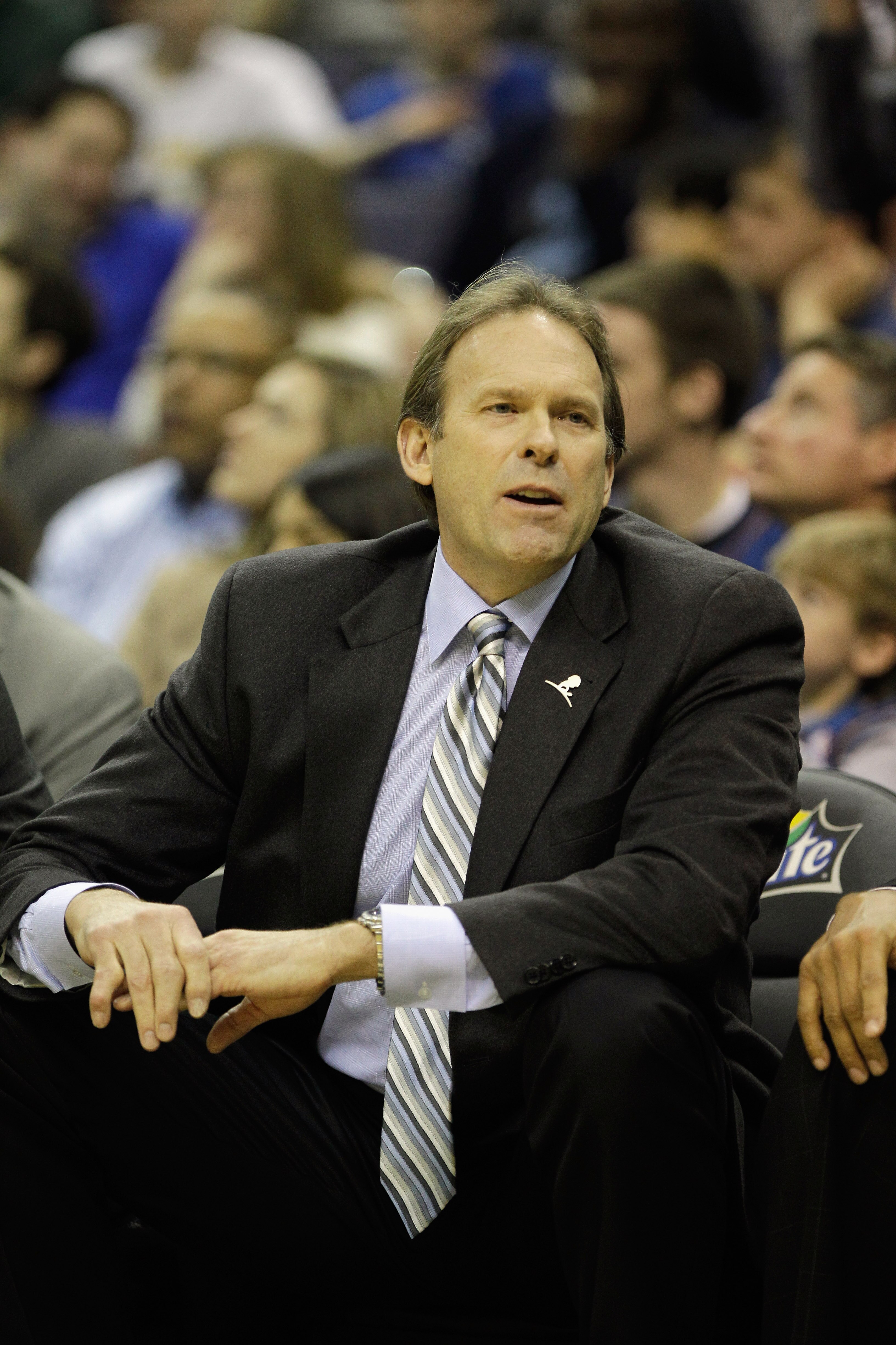 WASHINGTON, DC - MARCH 05:  Minnesota Timberwolves head coach Kurt Rambis looks on from the bench against the Washington Wizards at the Verizon Center on March 5, 2011 in Washington, DC. NOTE TO USER: User expressly acknowledges and agrees that, by downlo