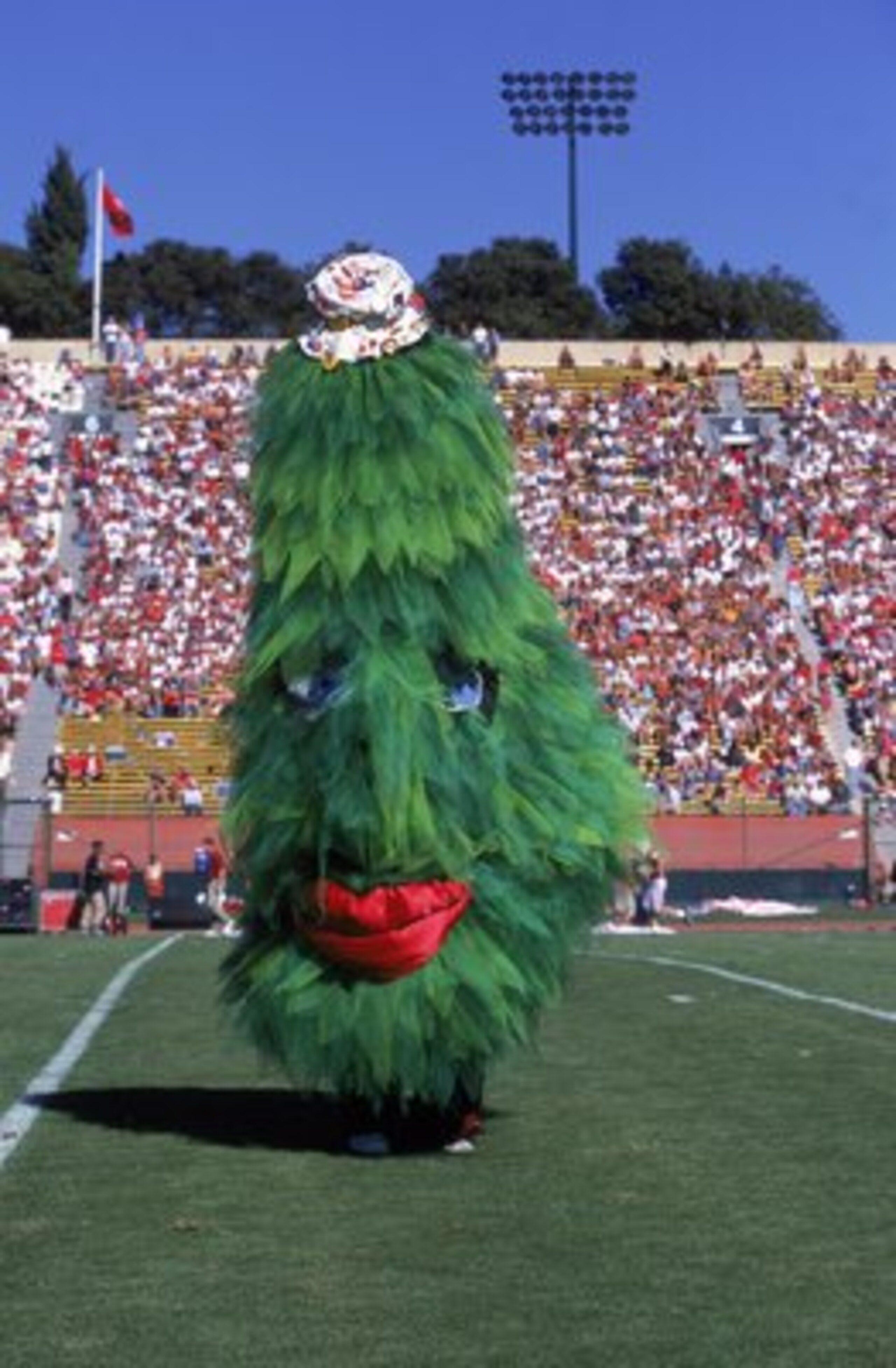 21 Oct 2000:  The Mascot for the Stanford Cardinal performs during the game against the USC Trojans at the Stanford Stadium in Palo Alto, California.  The Cardinals defeated the Trojans 32-30.Mandatory Credit: Tom Hauck  /Allsport