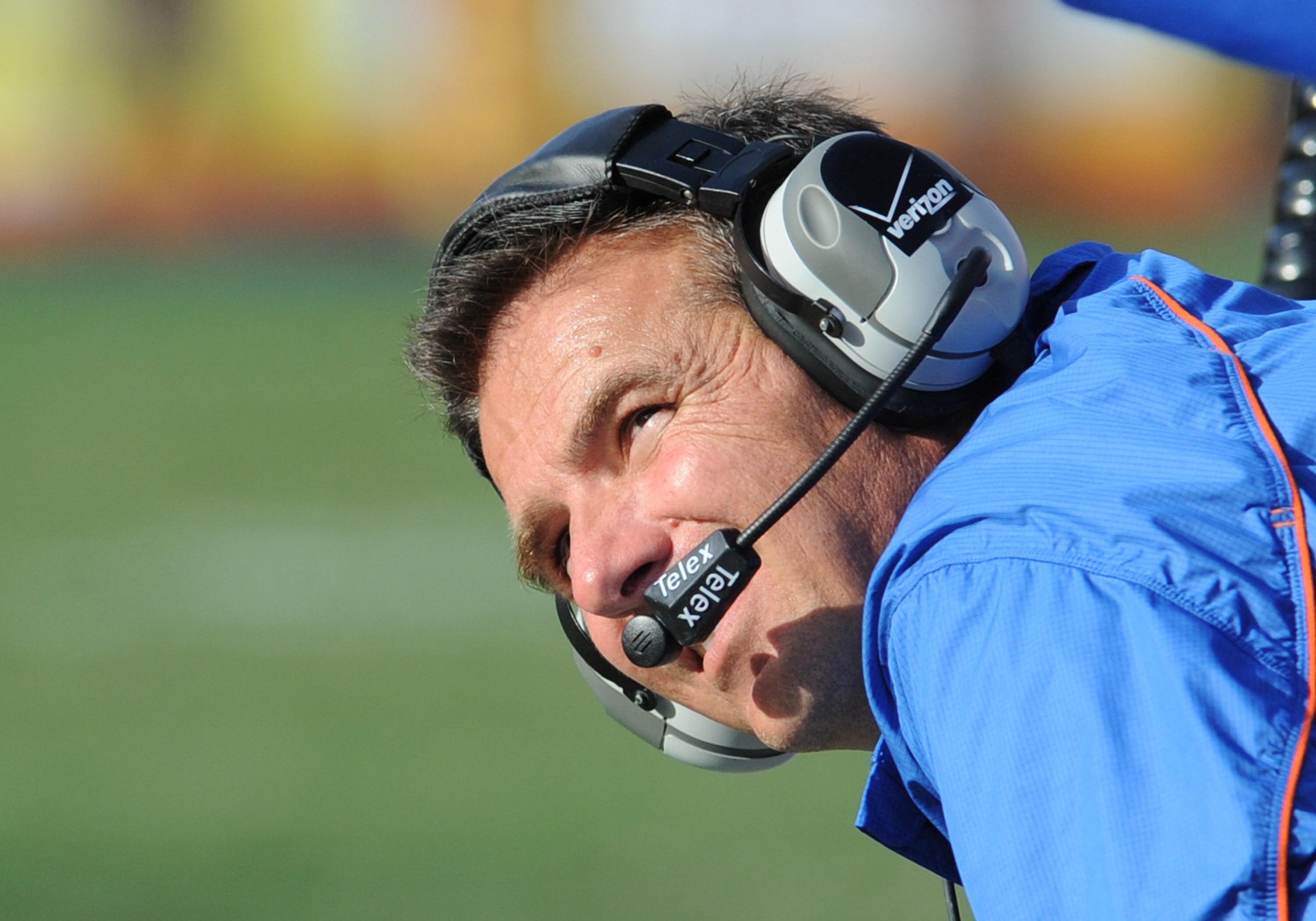 TAMPA, FL - JANUARY 1:  Coach Urban Meyer of the Florida Gators watches play against the Penn State Nittany Lions January 1, 2011 in the 25th Outback Bowl at Raymond James Stadium in Tampa, Florida.  (Photo by Al Messerschmidt/Getty Images)