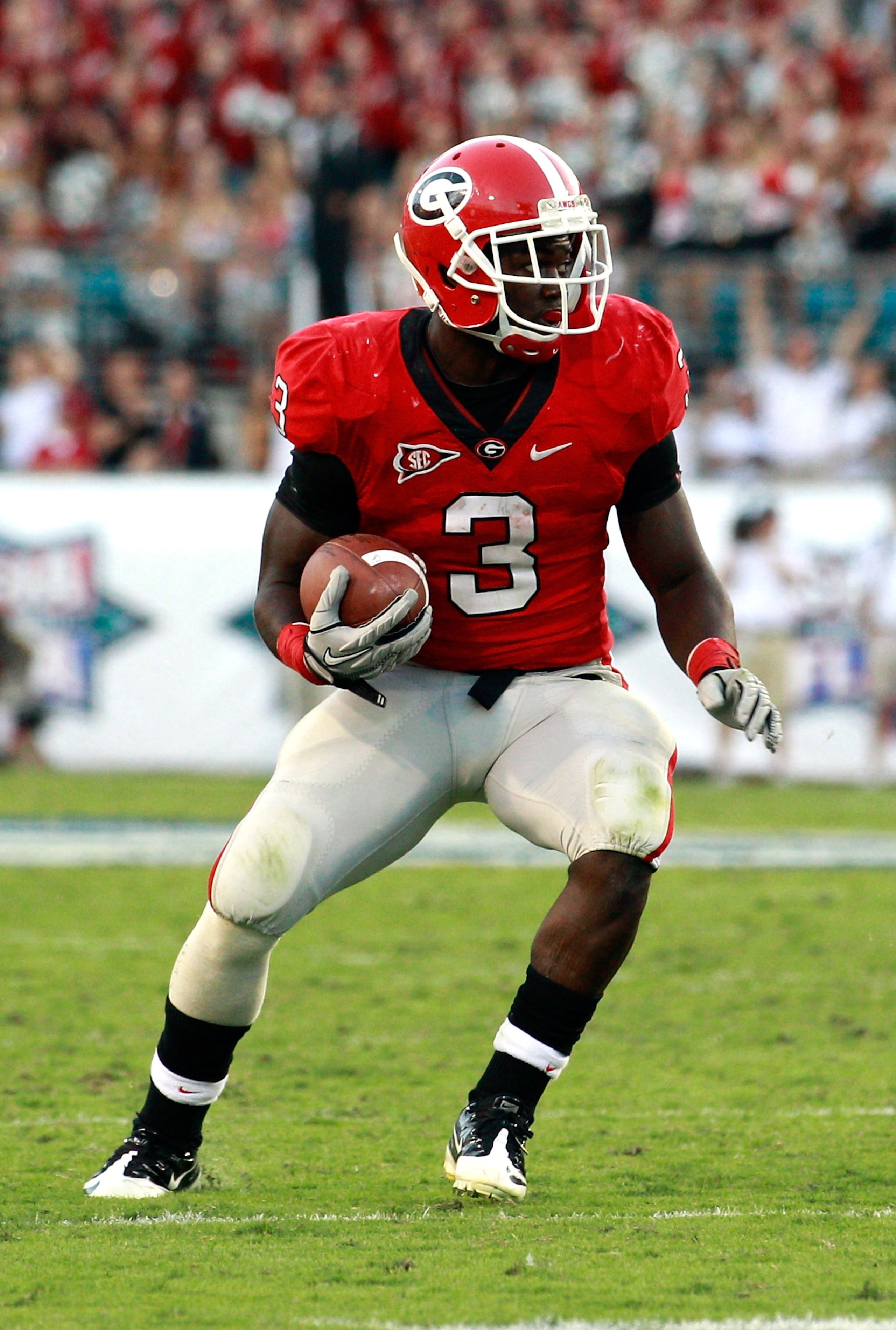 JACKSONVILLE, FL - OCTOBER 30: Washaun Ealey #3 of the Georgia Bulldogs runs for yardage during the game against the Florida Gators at EverBank Field on October 30, 2010 in Jacksonville, Florida. (Photo by Sam Greenwood/Getty Images) JACKSONVILLE, FL - OCTOBER 30: Washaun Ealey #3 of the Georgia Bulldogs runs for yardage during the game against the Florida Gators at EverBank Field on October 30, 2010 in Jacksonville, Florida. (Photo by Sam Greenwood/Getty Images)