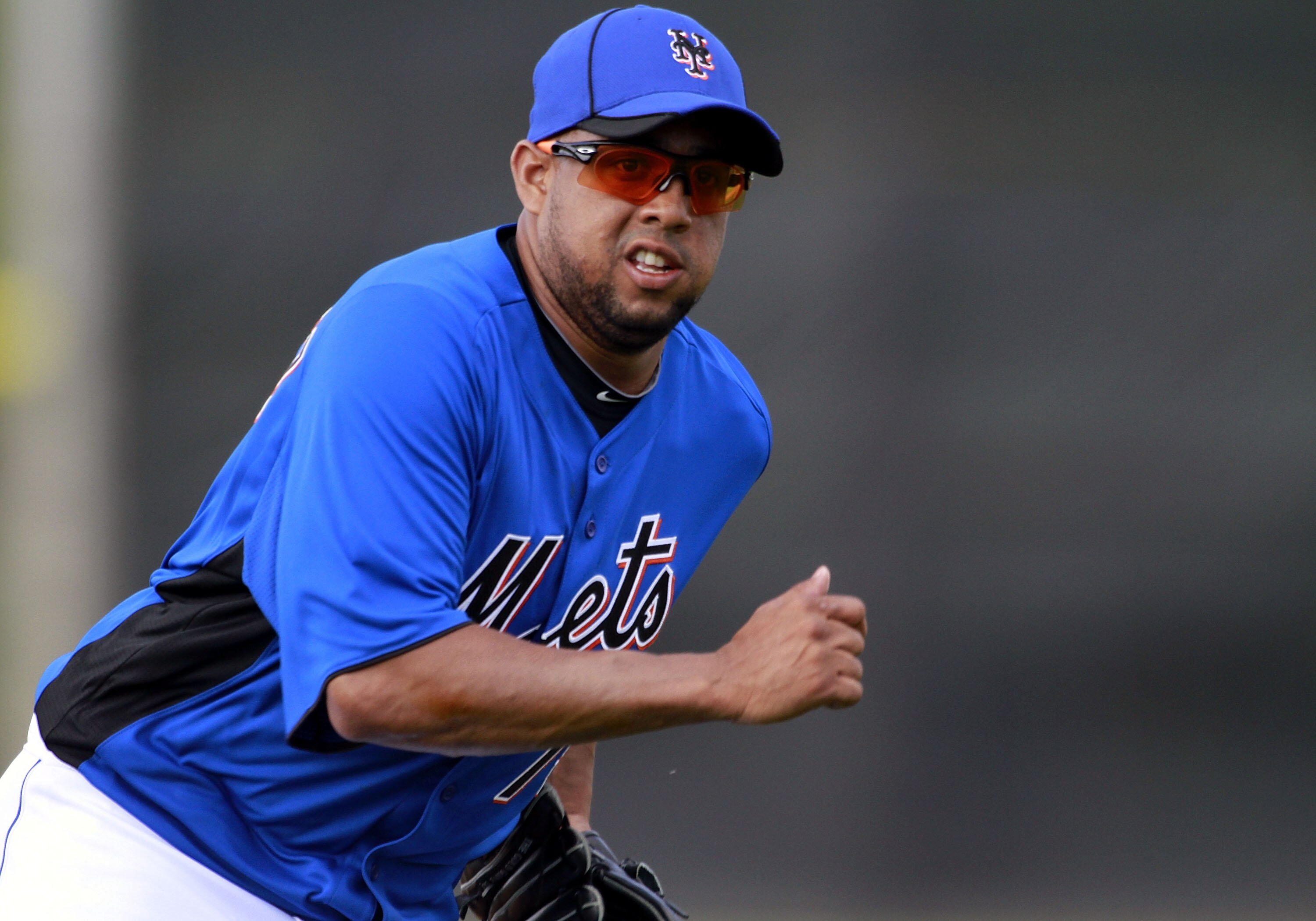 PORT ST. LUCIE, FL - FEBRUARY 17:  RY 17:  Pitcher Francisco Rodriguez #75 of the New York Mets works out during spring training at Tradition Field on February 17, 2011 in Port St. Lucie, Florida.  (Photo by Marc Serota/Getty Images)