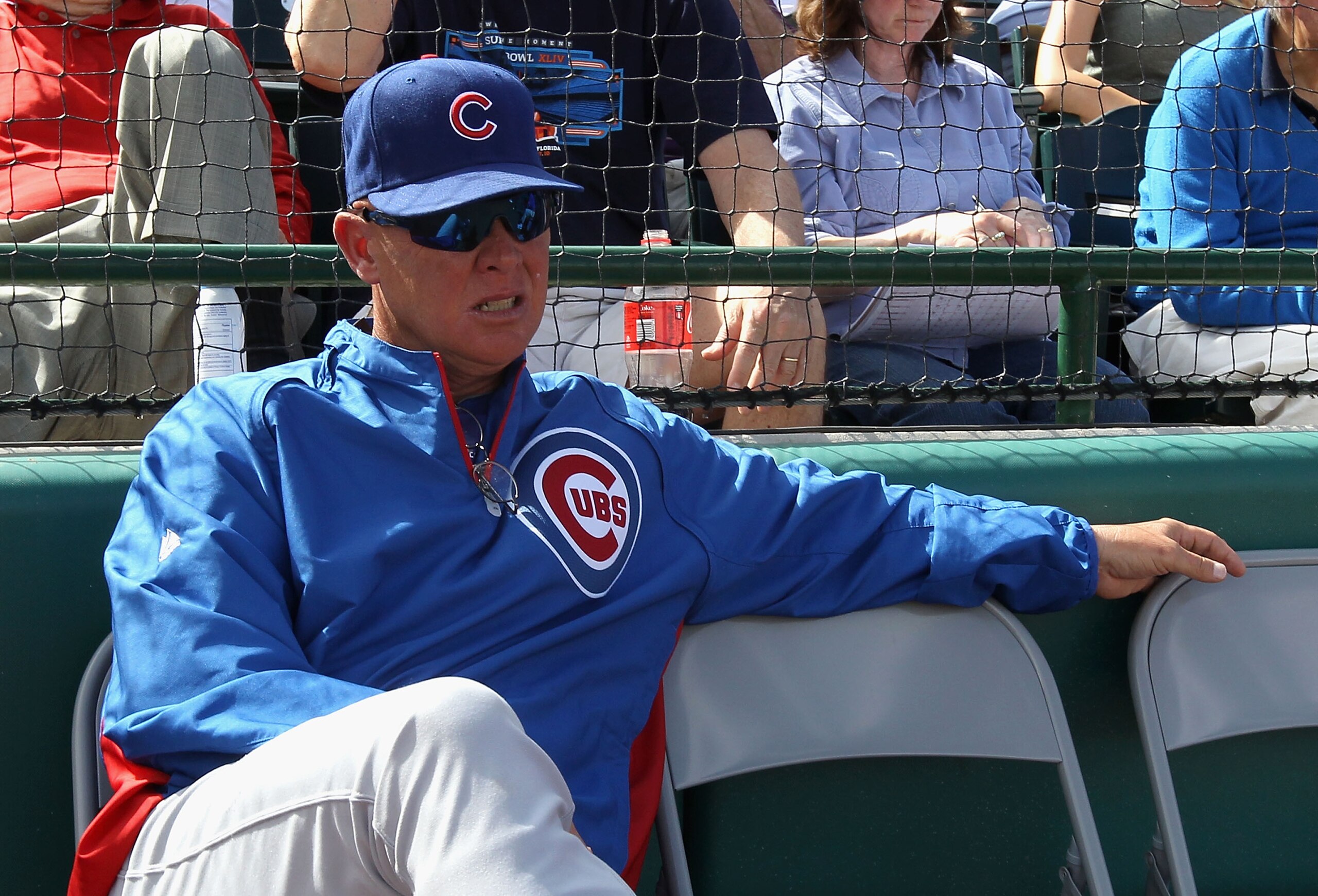 SCOTTSDALE, AZ - MARCH 01:  Manager Mike Quade of the Chicago Cubs looks on during the spring training game against the San Francisco Giants at Scottsdale Stadium on March 1, 2011 in Scottsdale, Arizona.  (Photo by Christian Petersen/Getty Images)