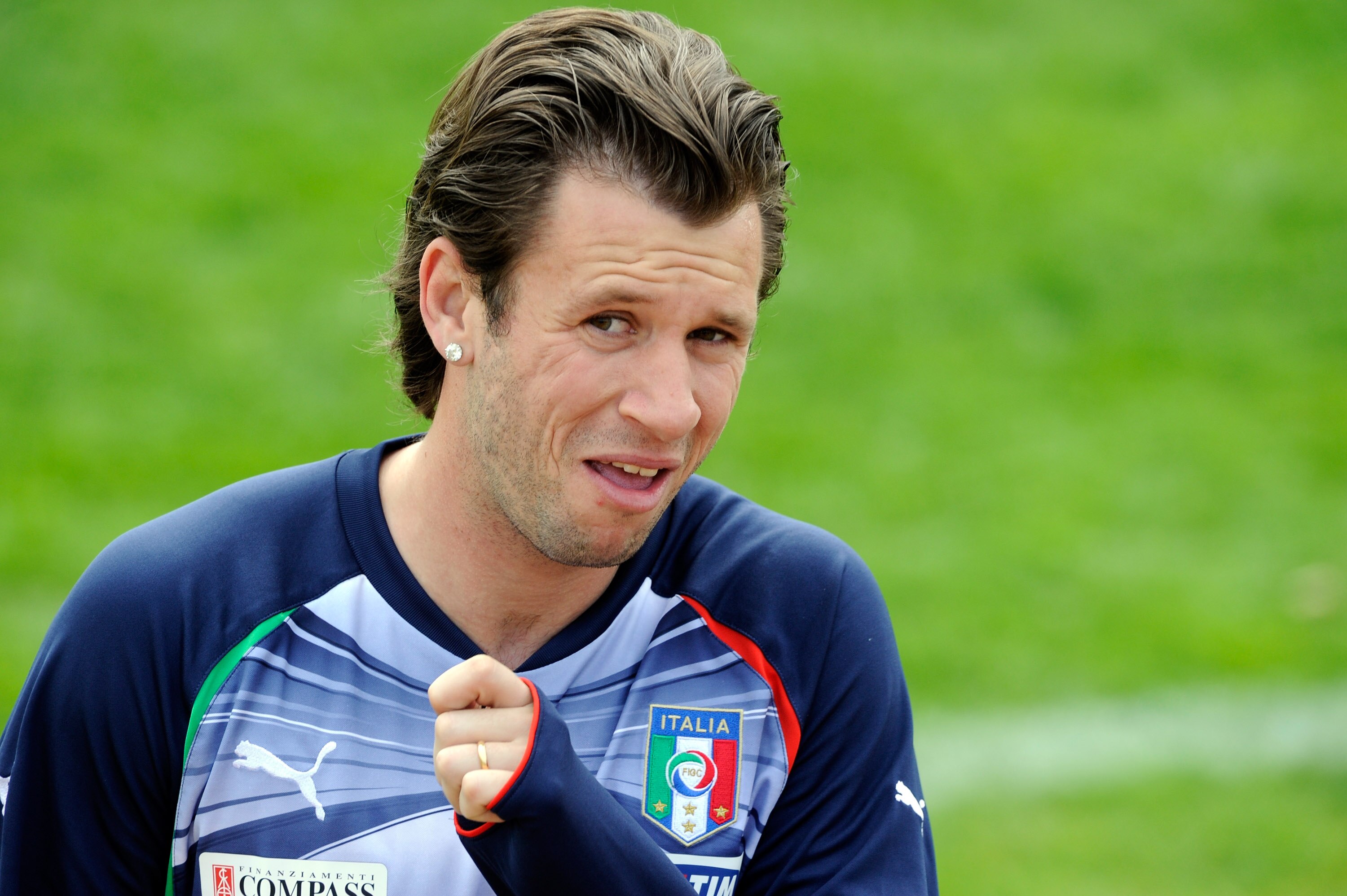 FLORENCE, ITALY - MARCH 27:  Antonio Cassano of Italy during a training session at Coverciano on March 27, 2011 in Florence, Italy.  (Photo by Claudio Villa/Getty Images)