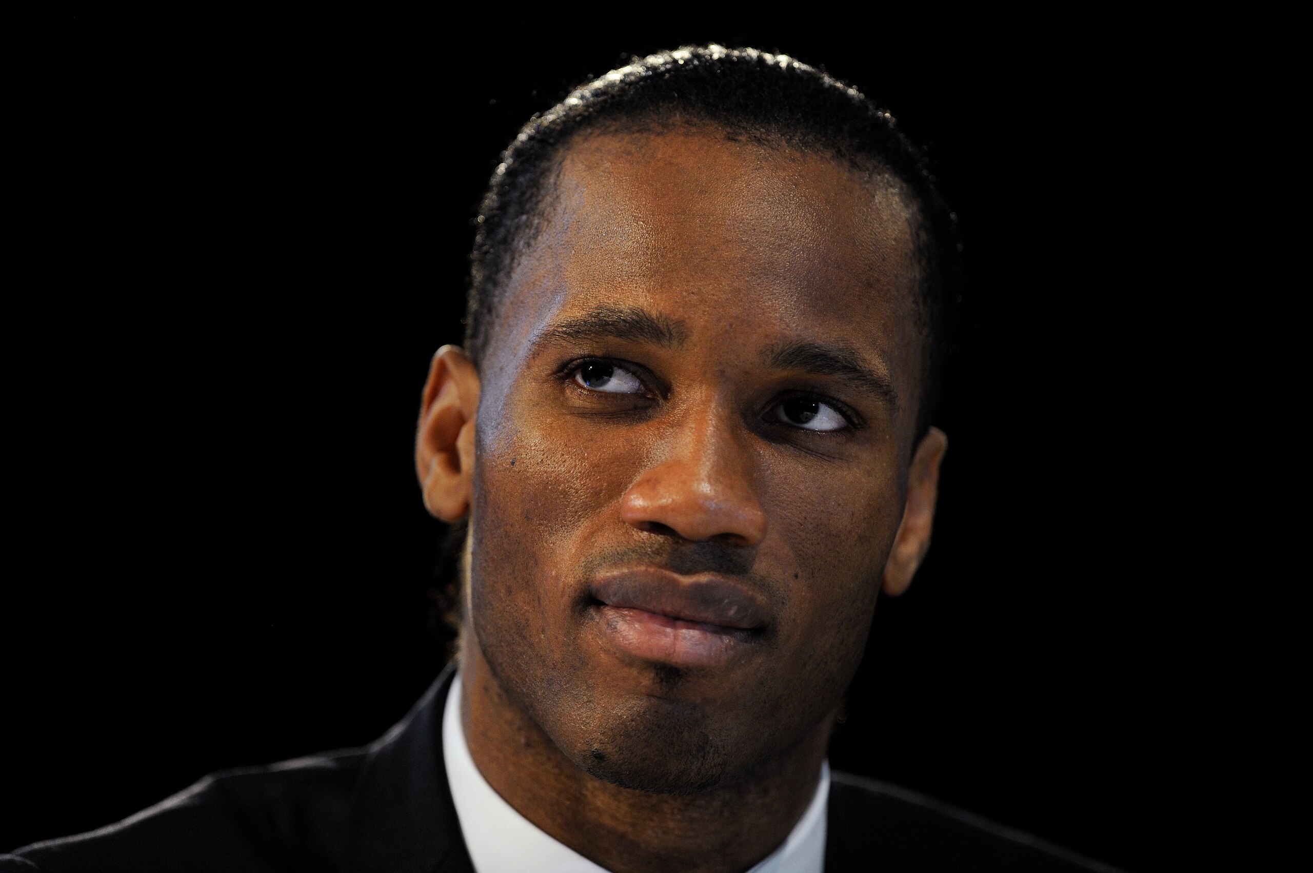 BARCELONA, SPAIN - MARCH 10:  Didier Drogba of Chelsea looks on during his conference as part of the Global Sports Forum day 1 on March 10, 2011 in Barcelona, Spain.  (Photo by David Ramos/Getty Images)