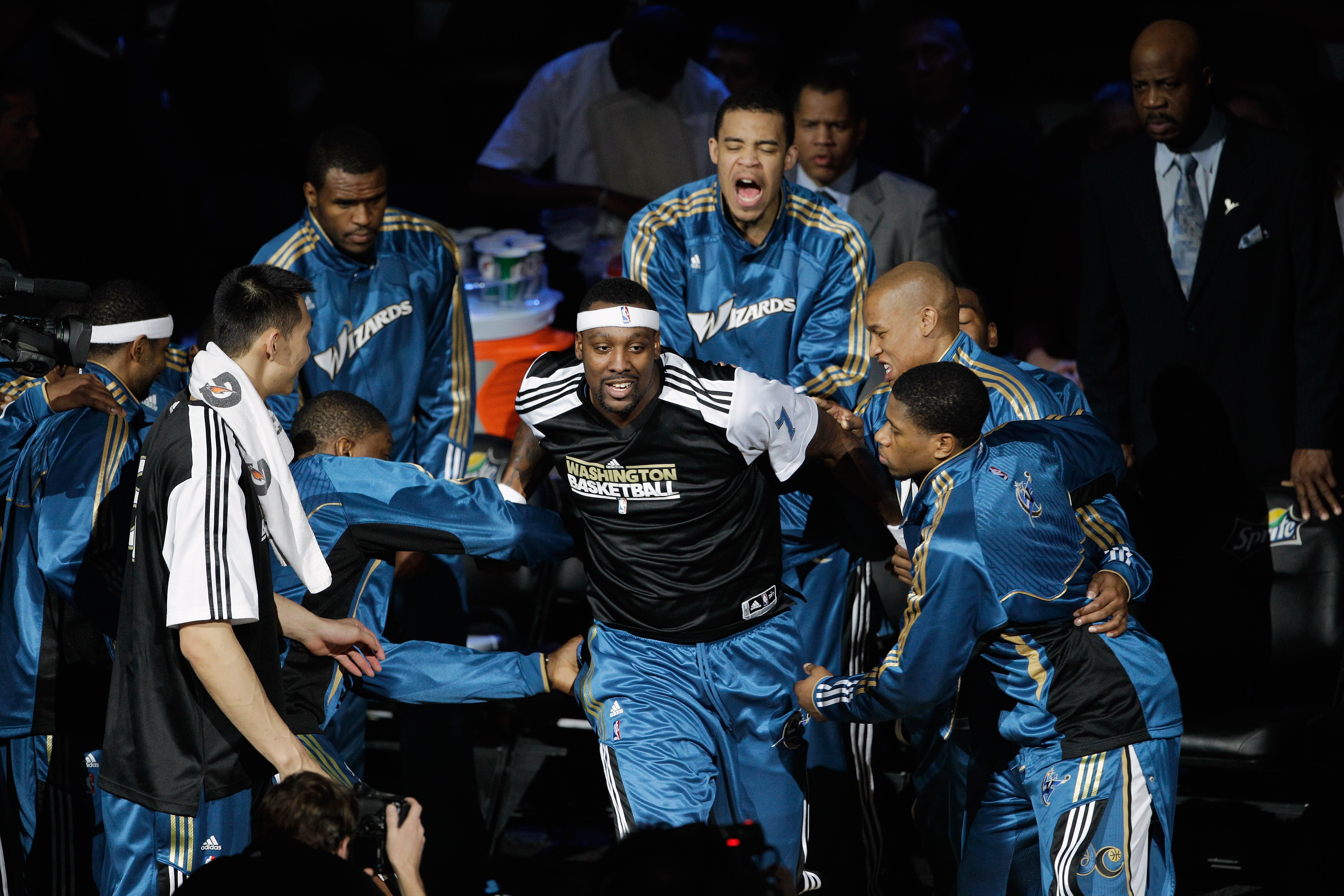 WASHINGTON, DC - MARCH 05:  Andray Blatche #7 of the Washington Wizards before their NBA game against the Minnesota Timberwolves at the Verizon Center on March 5, 2011 in Washington, DC. NOTE TO USER: User expressly acknowledges and agrees that, by downlo