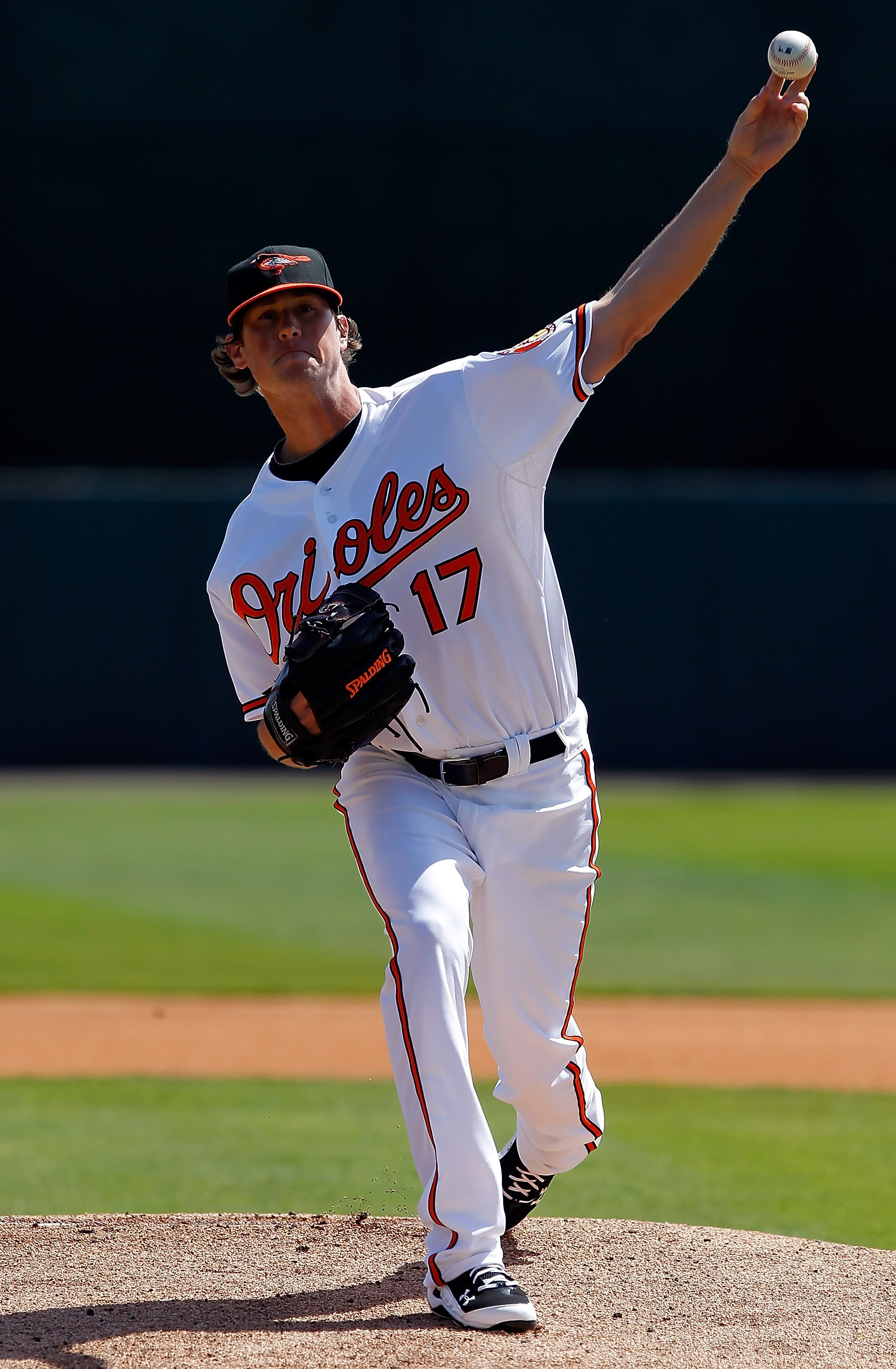SARASOTA, FL - MARCH 03:  Pitcher Brian Matusz #17 of the Baltimore Orioles pitches against the Minnesota Twins during a Grapefruit League Spring Training Game at Ed Smith Stadium on March 3, 2011 in Sarasota, Florida.  (Photo by J. Meric/Getty Images)