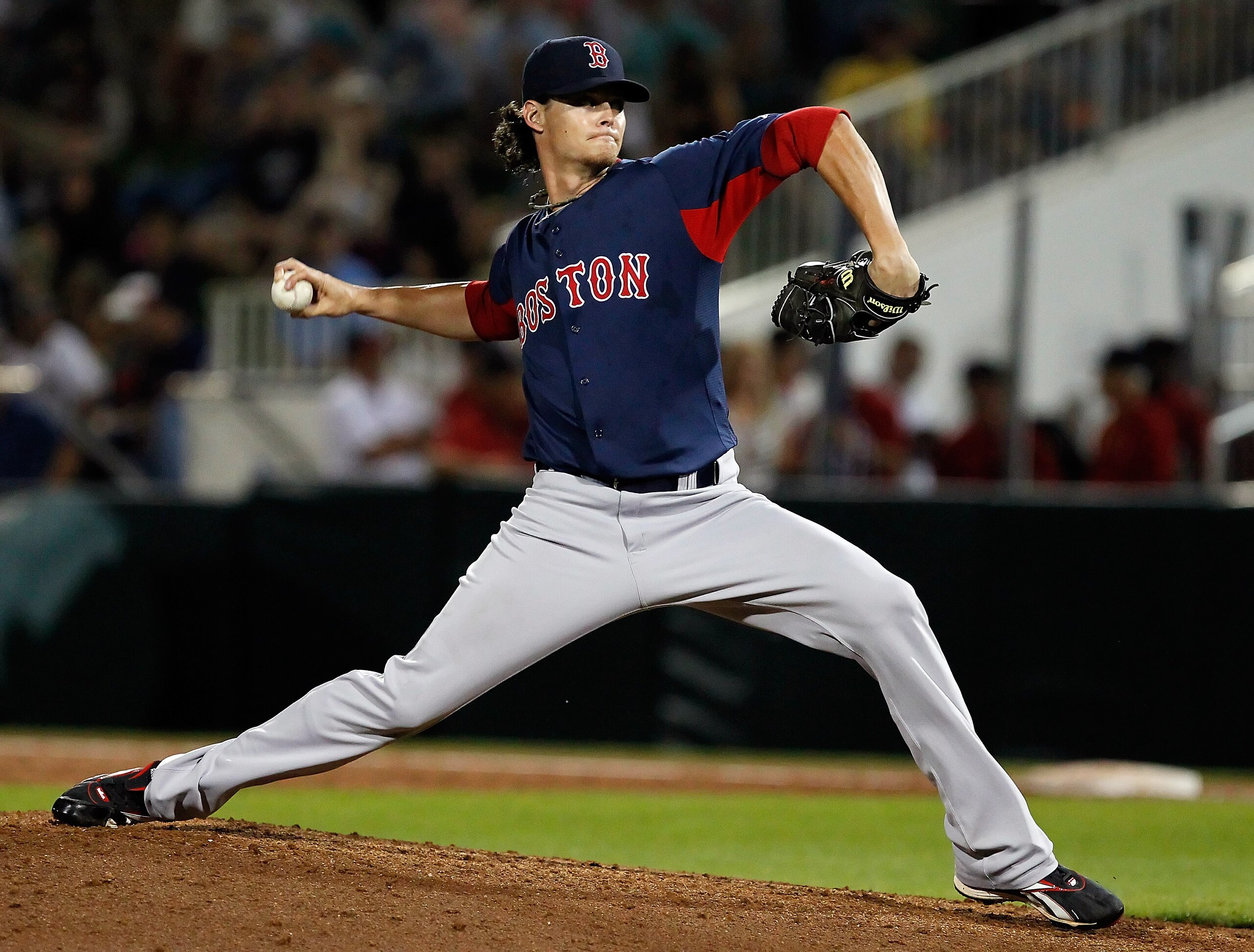 FORT MYERS, FL - FEBRUARY 27: Pitcher Clay Buchholz #11 of the Boston Red Sox pitches against the Minnesota Twins during a Grapefruit League Spring Training Game at Hammond Stadium on February 27, 2011 in Fort Myers, Florida. (Photo by J. Meric/Getty Im FORT MYERS, FL - FEBRUARY 27: Pitcher Clay Buchholz #11 of the Boston Red Sox pitches against the Minnesota Twins during a Grapefruit League Spring Training Game at Hammond Stadium on February 27, 2011 in Fort Myers, Florida. (Photo by J. Meric/Getty Im