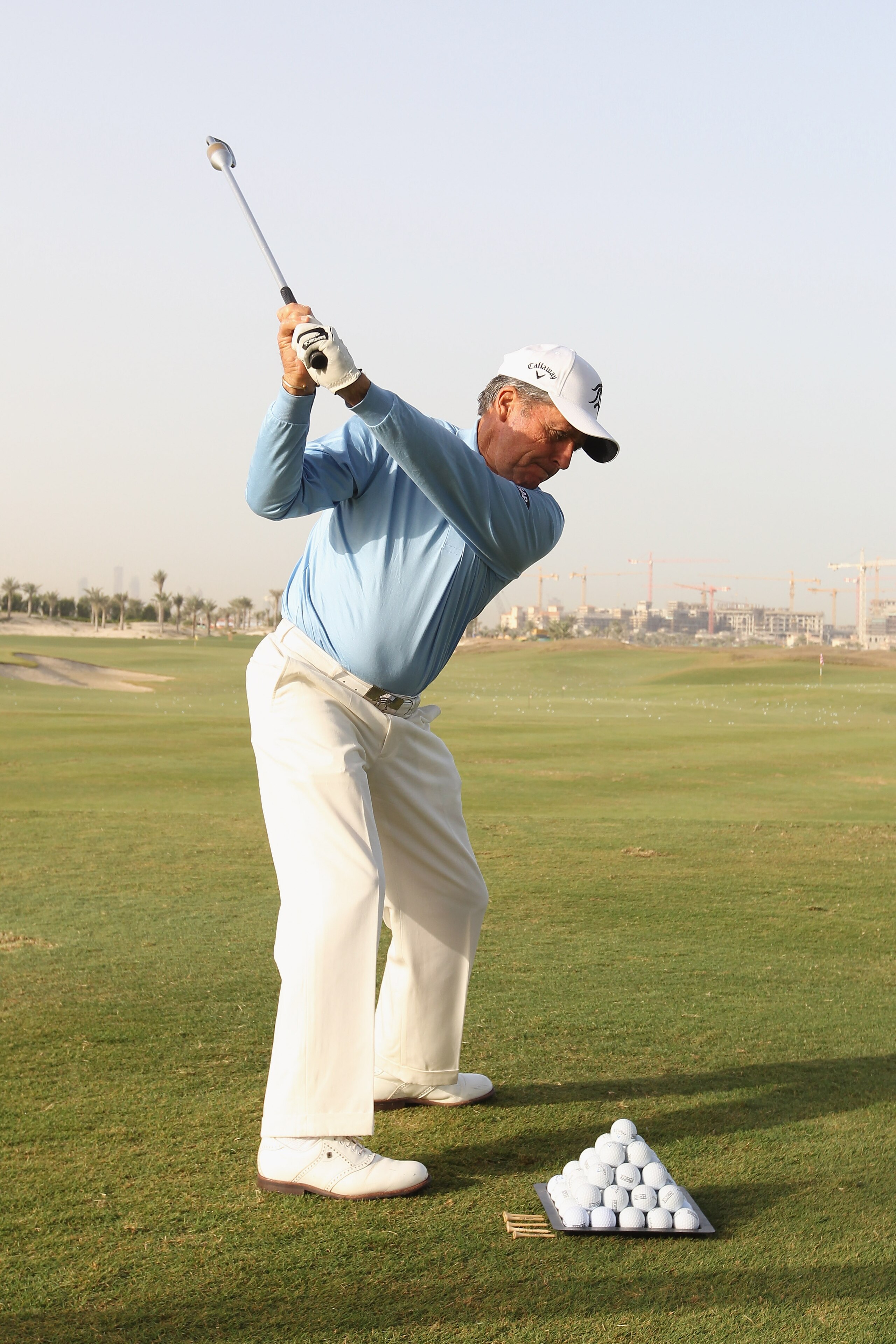 ABU DHABI, UNITED ARAB EMIRATES - FEBRUARY 06: Academy Member Gary Player in action during the Laureus Golf Challenge at the Saadiyat Beach Golf Club part of the 2011 Laureus World Sports Awards on February 6, 2011 in Abu Dhabi, United Arab Emirates.  (Ph