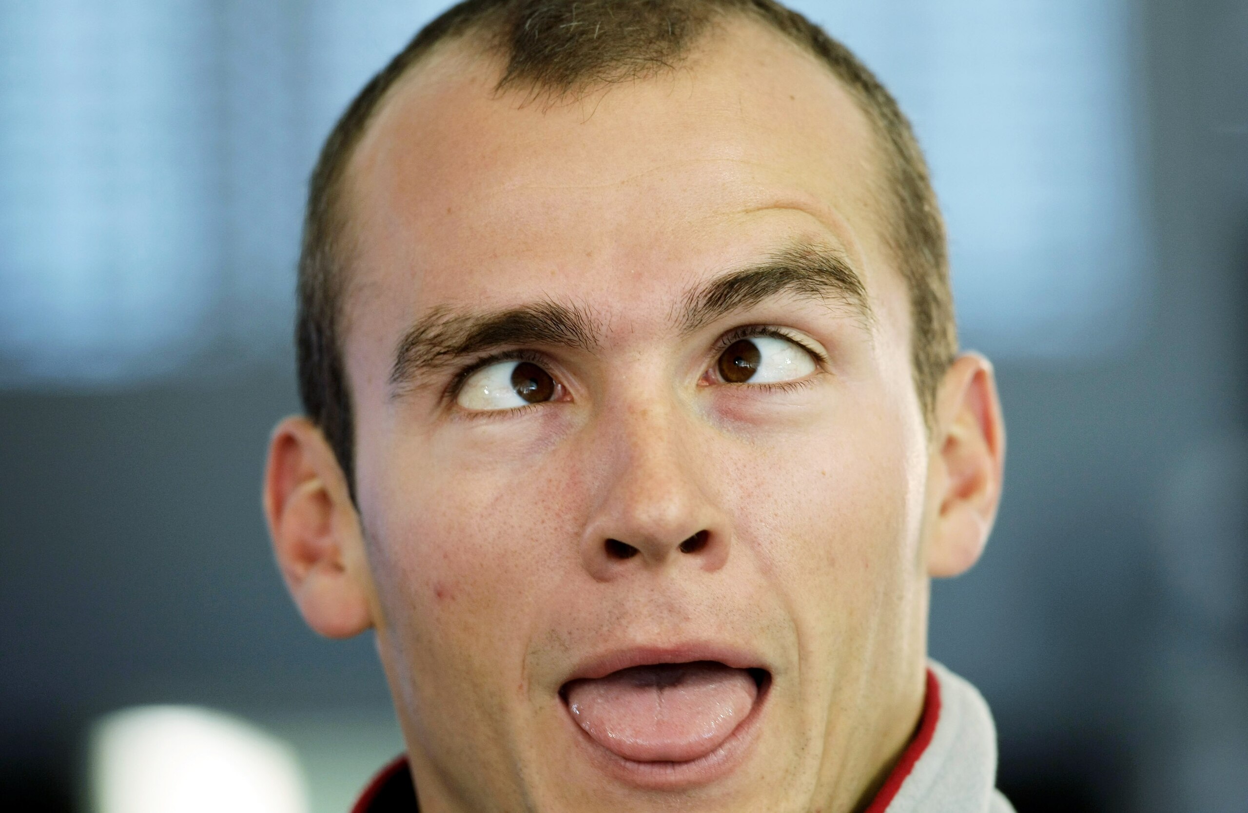 HAMILTON, NEW ZEALAND - APRIL 20: Lee Holdsworth of the Valvoline Cummins Race Team fools around in his garage prior to race two of the Hamilton 400 which is round three of the V8 Supercars Championship Series on the Hamilton Street Circuit on April 20, HAMILTON, NEW ZEALAND - APRIL 20: Lee Holdsworth of the Valvoline Cummins Race Team fools around in his garage prior to race two of the Hamilton 400 which is round three of the V8 Supercars Championship Series on the Hamilton Street Circuit on April 20,