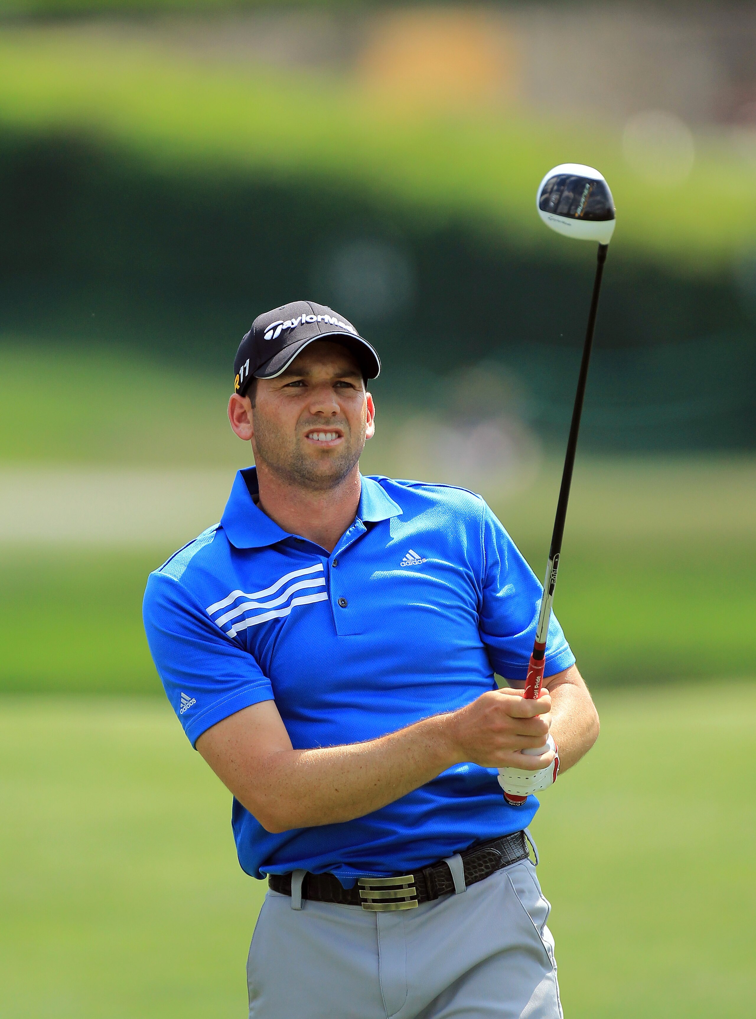 ORLANDO, FL - MARCH 27:  Sergio Garcia of Spain plays his tee shot on the 16th hole during the final round of the 2011 Arnold Palmer Invitational presented by Mastercard at the Bay Hill Lodge and Country Club on March 27, 2011 in Orlando, Florida.  (Photo