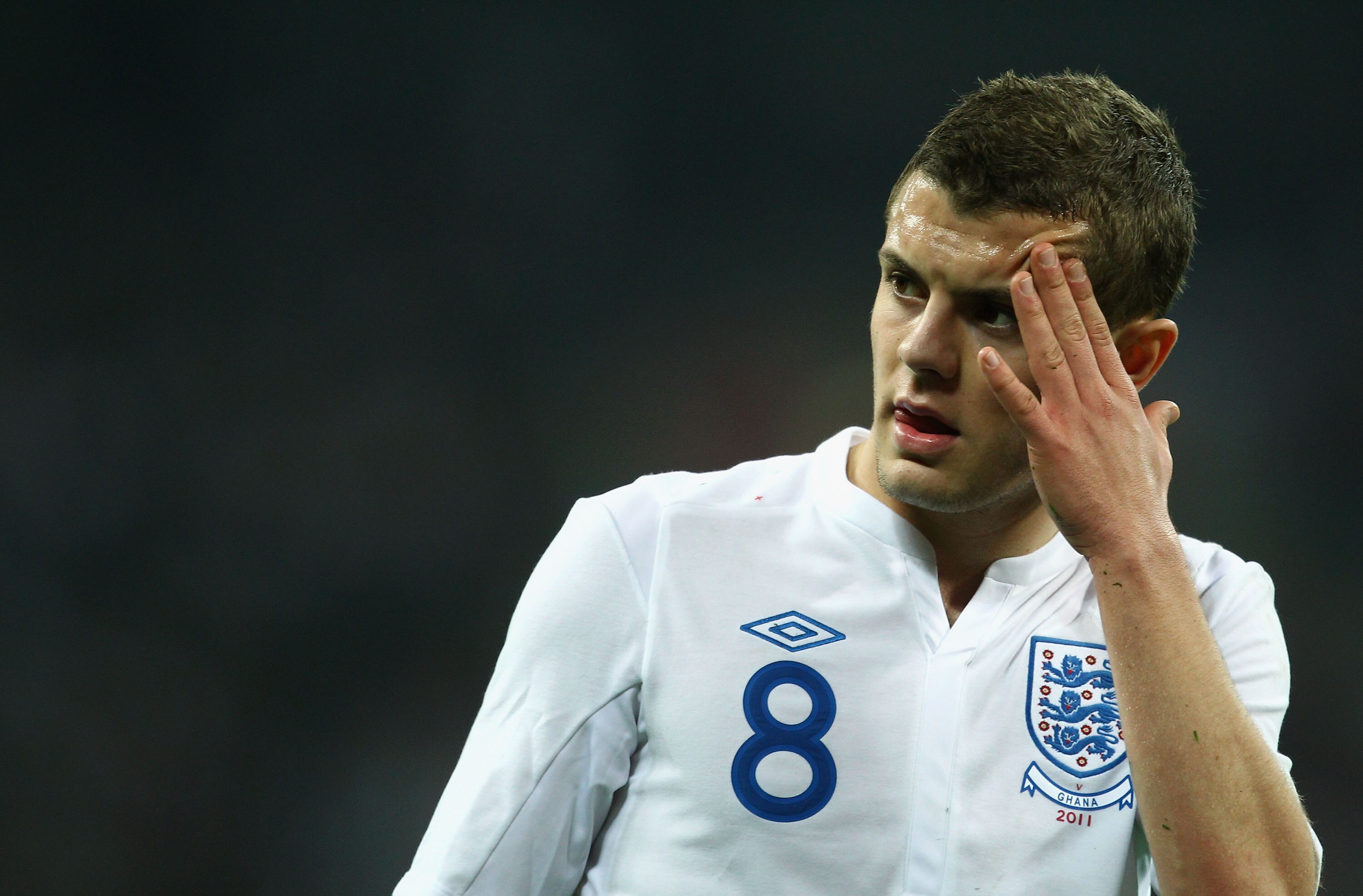 LONDON, ENGLAND - MARCH 29:  Jack Wilshere of England in action during the international friendly match between England and Ghana at Wembley Stadium on March 29, 2011 in London, England.  (Photo by Julian Finney/Getty Images)
