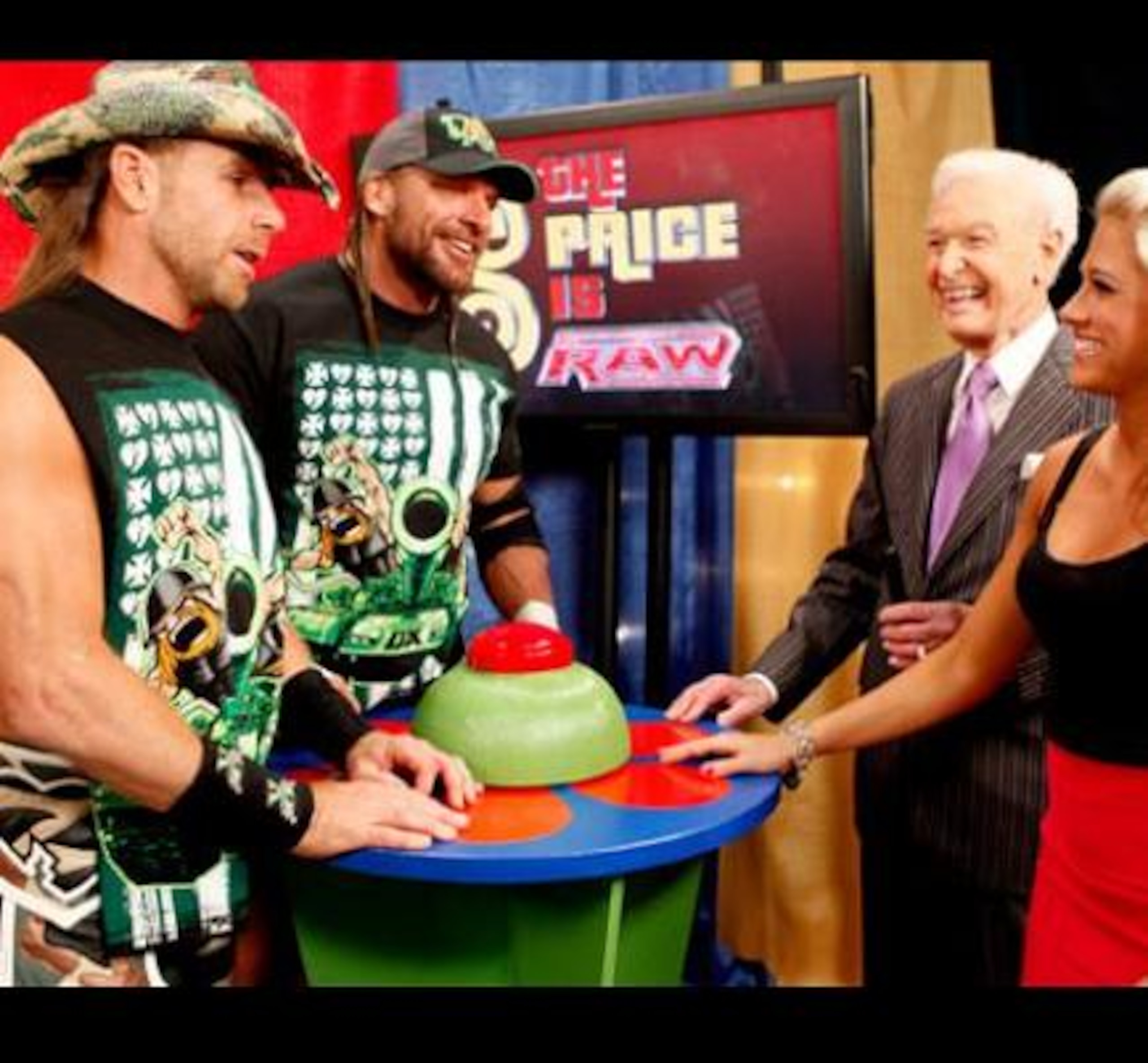 Bob Barker hosting The Price Is Raw on September 7, 2009.