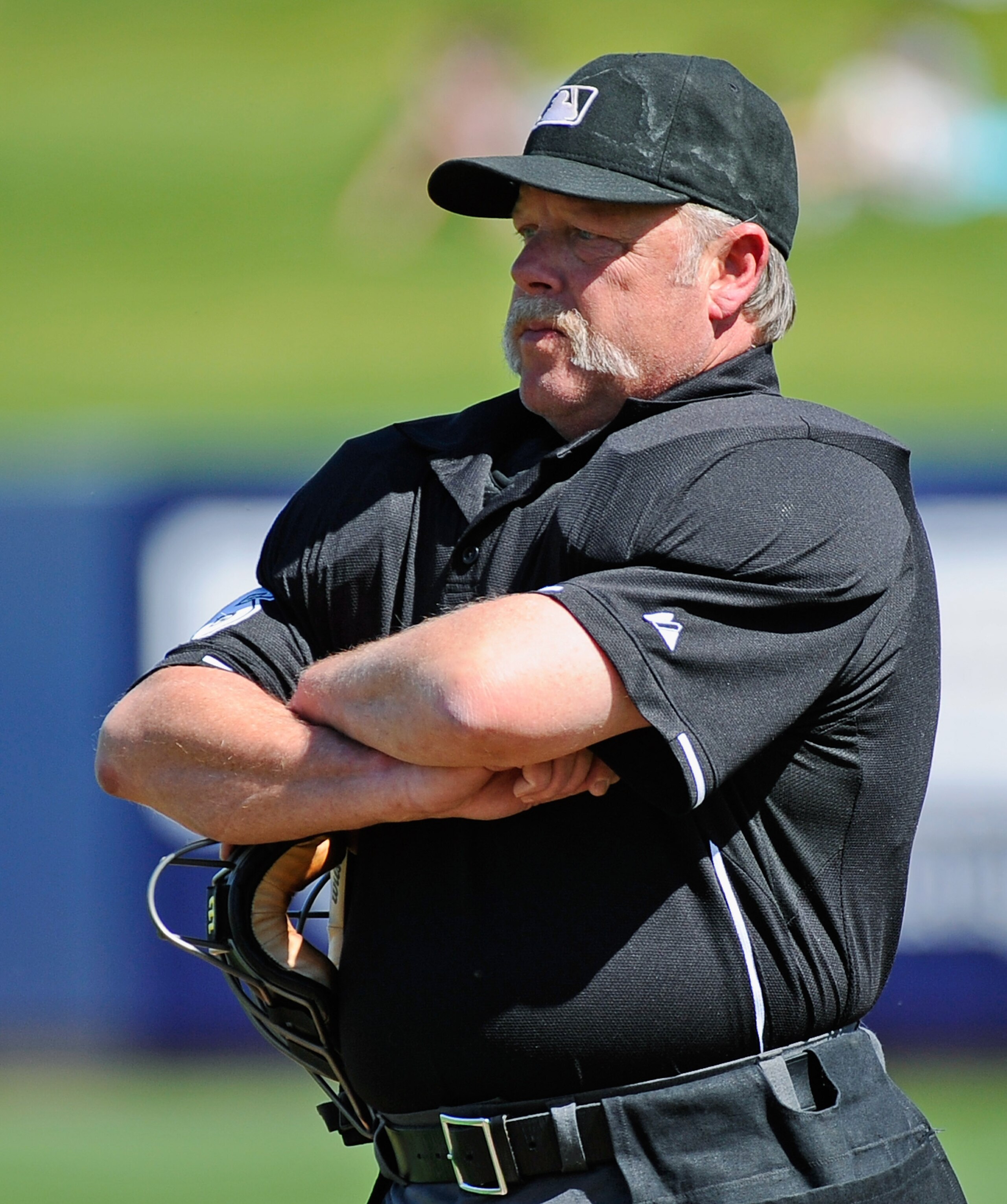 PHOENIX, AZ - MARCH 10:  Umpire Jim Joyce before the start of the spring training baseball game between the Coloroda Rockies and Milwaukee Brewers at Maryvale Baseball Park on March 10, 2011 in Phoenix, Arizona.  (Photo by Kevork Djansezian/Getty Images)