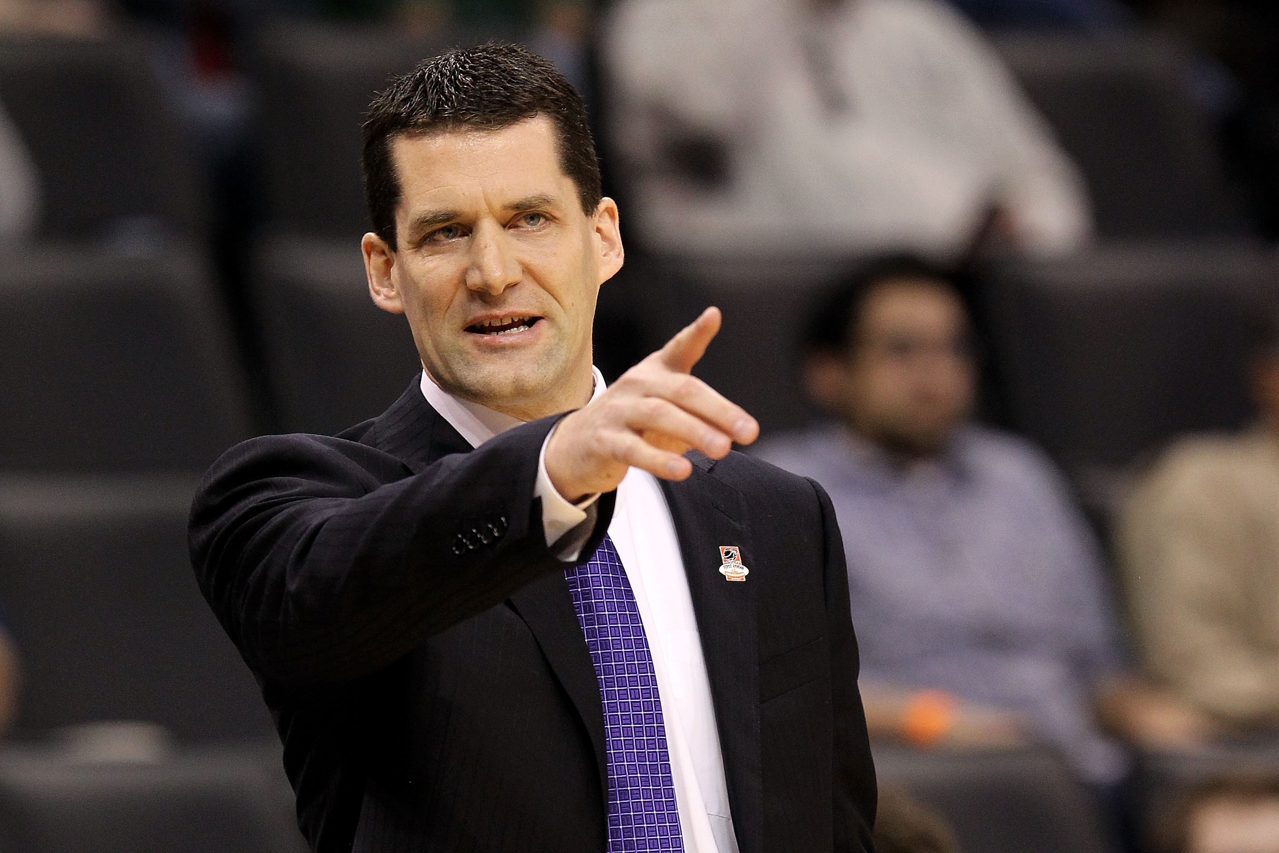 OKLAHOMA CITY - MARCH 18: Head coach Ben Jacobson of the Northern Iowa Panthers coaches against the UNLV Rebels during the first round of the 2010 NCAA men's basketball tournament at Ford Center on March 18, 2010 in Oklahoma City, Oklahoma. (Photo by Ro OKLAHOMA CITY - MARCH 18: Head coach Ben Jacobson of the Northern Iowa Panthers coaches against the UNLV Rebels during the first round of the 2010 NCAA men's basketball tournament at Ford Center on March 18, 2010 in Oklahoma City, Oklahoma. (Photo by Ro