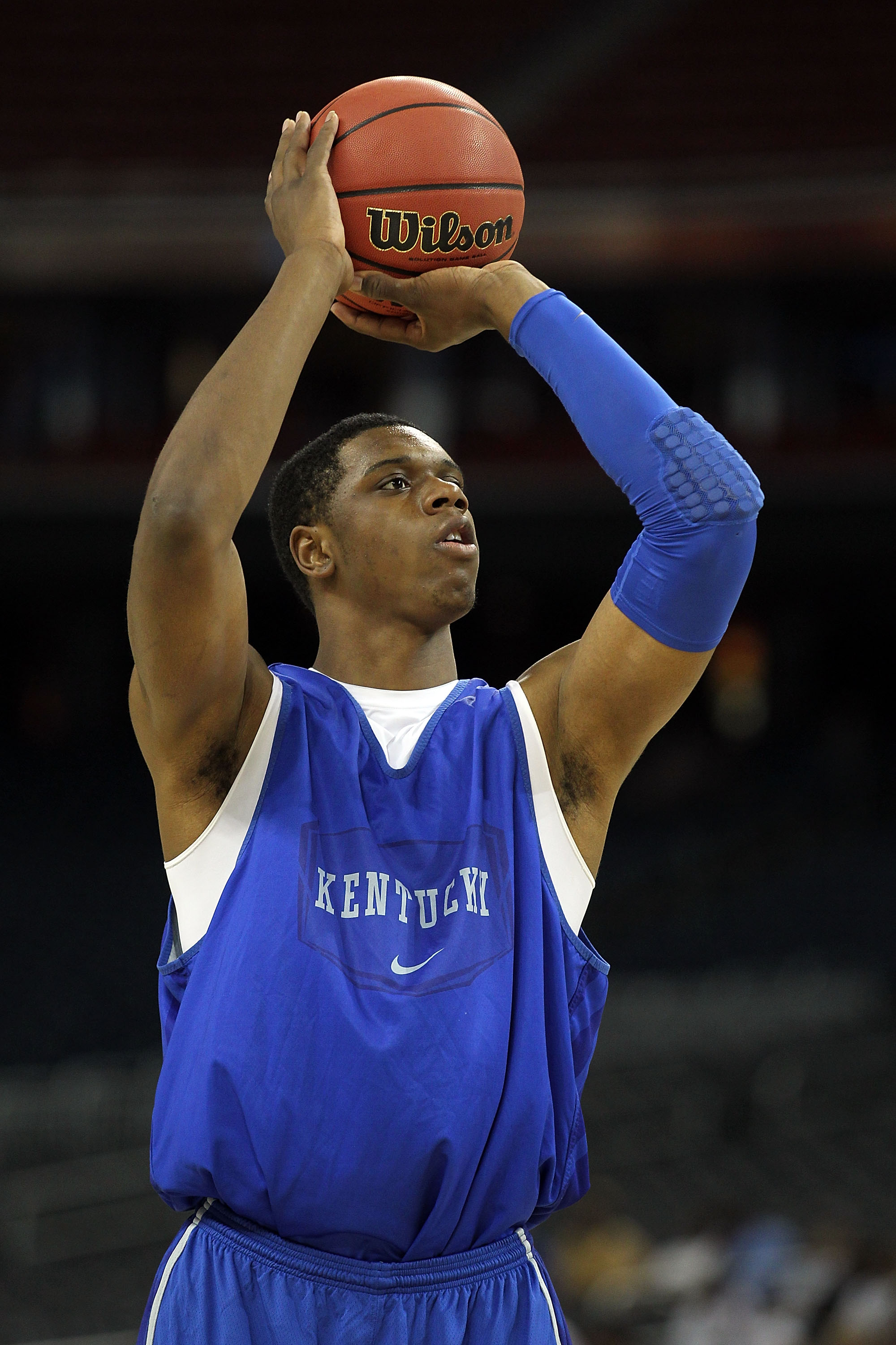 HOUSTON, TX - APRIL 01: Terrence Jones #3 of the Kentucky Wildcats shoots the ball during practice prior to the 2011 Final Four of the NCAA Division I Men's Basketball Tournament at Reliant Stadium on April 1, 2011 in Houston, Texas. (Photo by Andy Lyon HOUSTON, TX - APRIL 01: Terrence Jones #3 of the Kentucky Wildcats shoots the ball during practice prior to the 2011 Final Four of the NCAA Division I Men's Basketball Tournament at Reliant Stadium on April 1, 2011 in Houston, Texas. (Photo by Andy Lyon