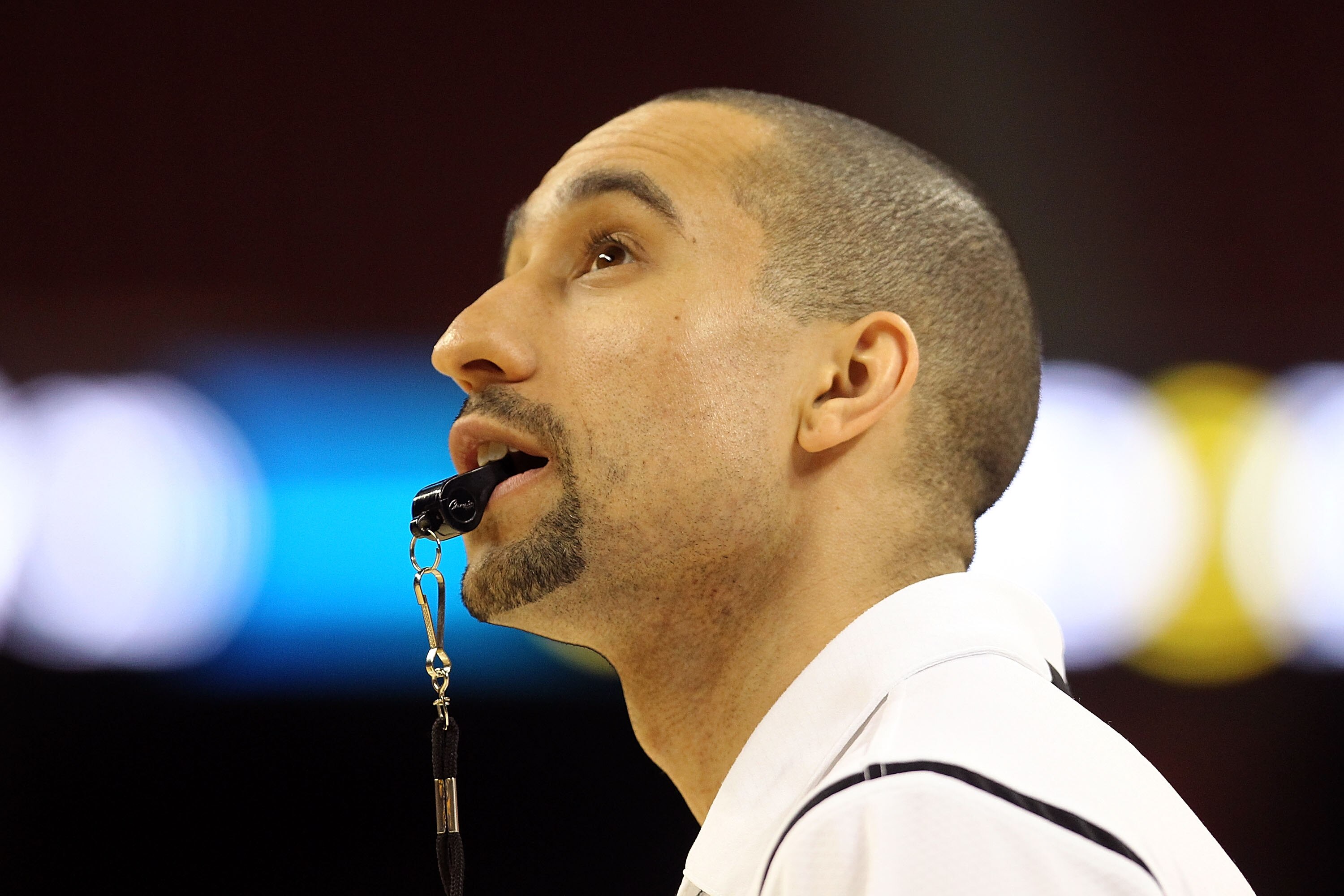HOUSTON, TX - APRIL 01:  Head coach Shaka Smart of the Virginia Commonwealth Rams looks on during practice prior to the 2011 Final Four of the NCAA Division I Men's Basketball Tournament at Reliant Stadium on April 1, 2011 in Houston, Texas.  (Photo by An