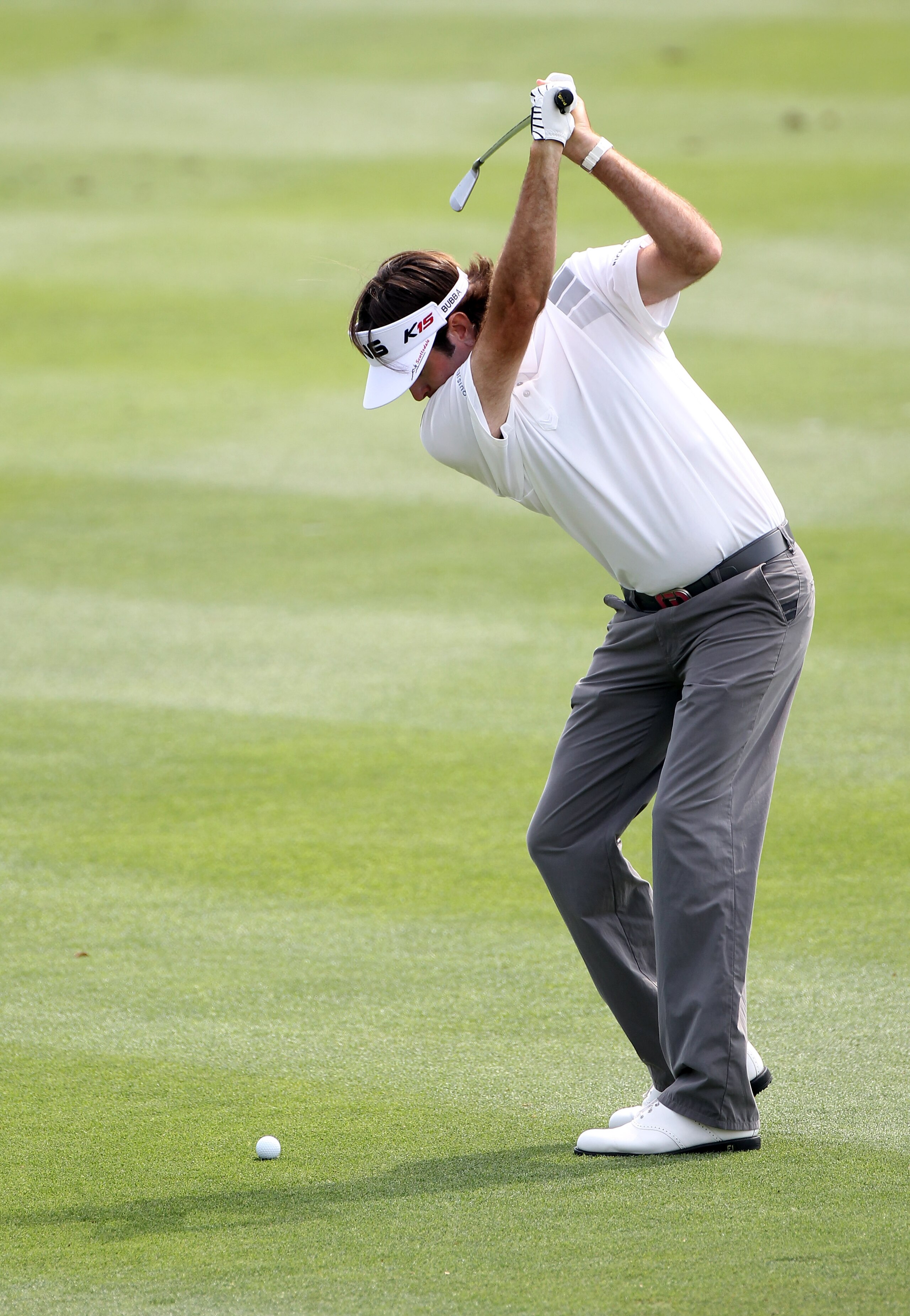 ORLANDO, FL - MARCH 27:  Bubba Watson plays a shot on the 8th hole during the final round of the Arnold Palmer Invitational presented by MasterCard at the Bay Hill Club and Lodge on March 27, 2011 in Orlando, Florida.  (Photo by Sam Greenwood/Getty Images