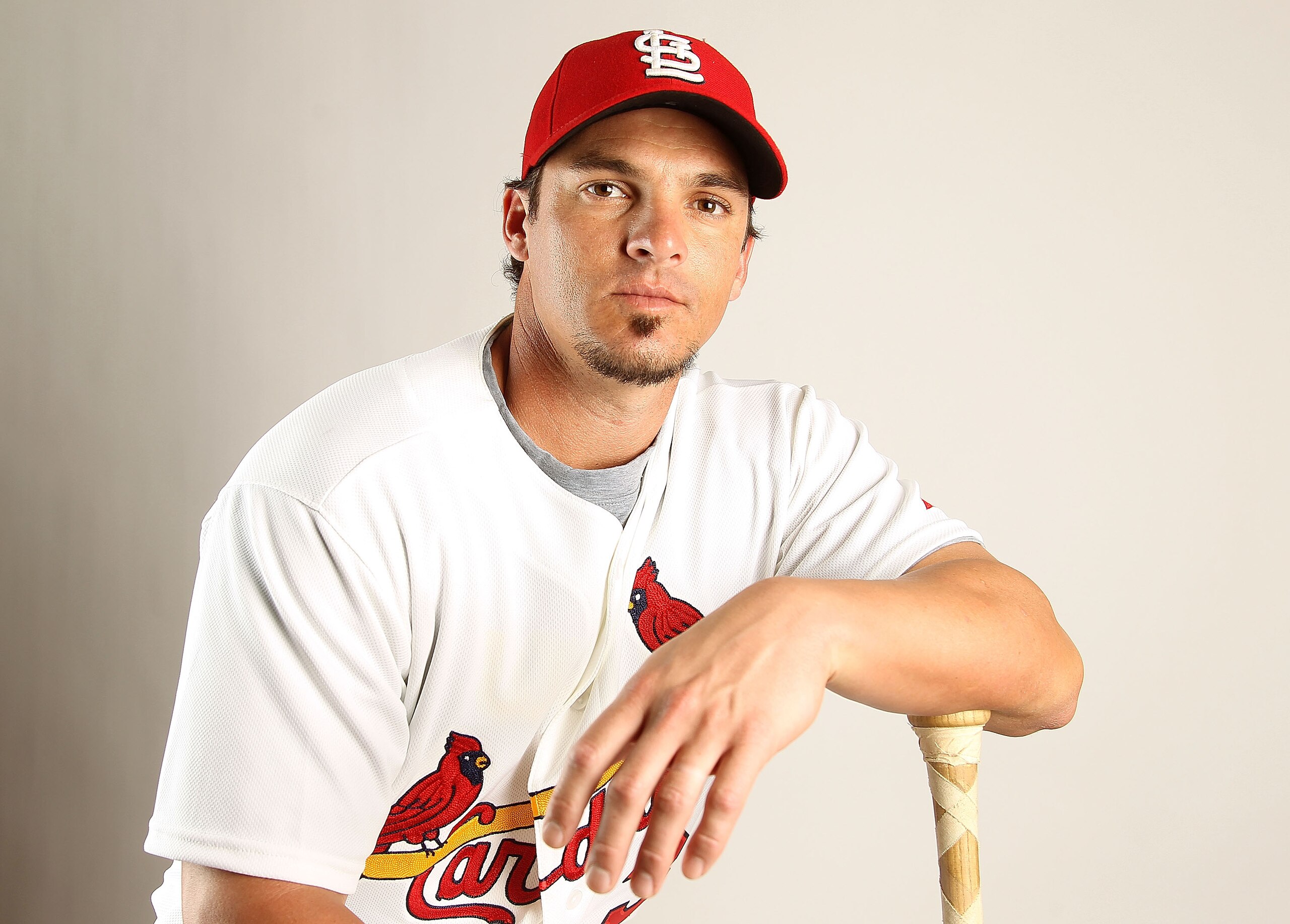 JUPITER, FL - FEBRUARY 24: Ryan Theriot #3 of the St. Louis Cardinals poses for a portrait during Photo Day at Roger Dean Stadium on February 24, 2011 in Jupiter, Florida.  (Photo by Mike Ehrmann/Getty Images)