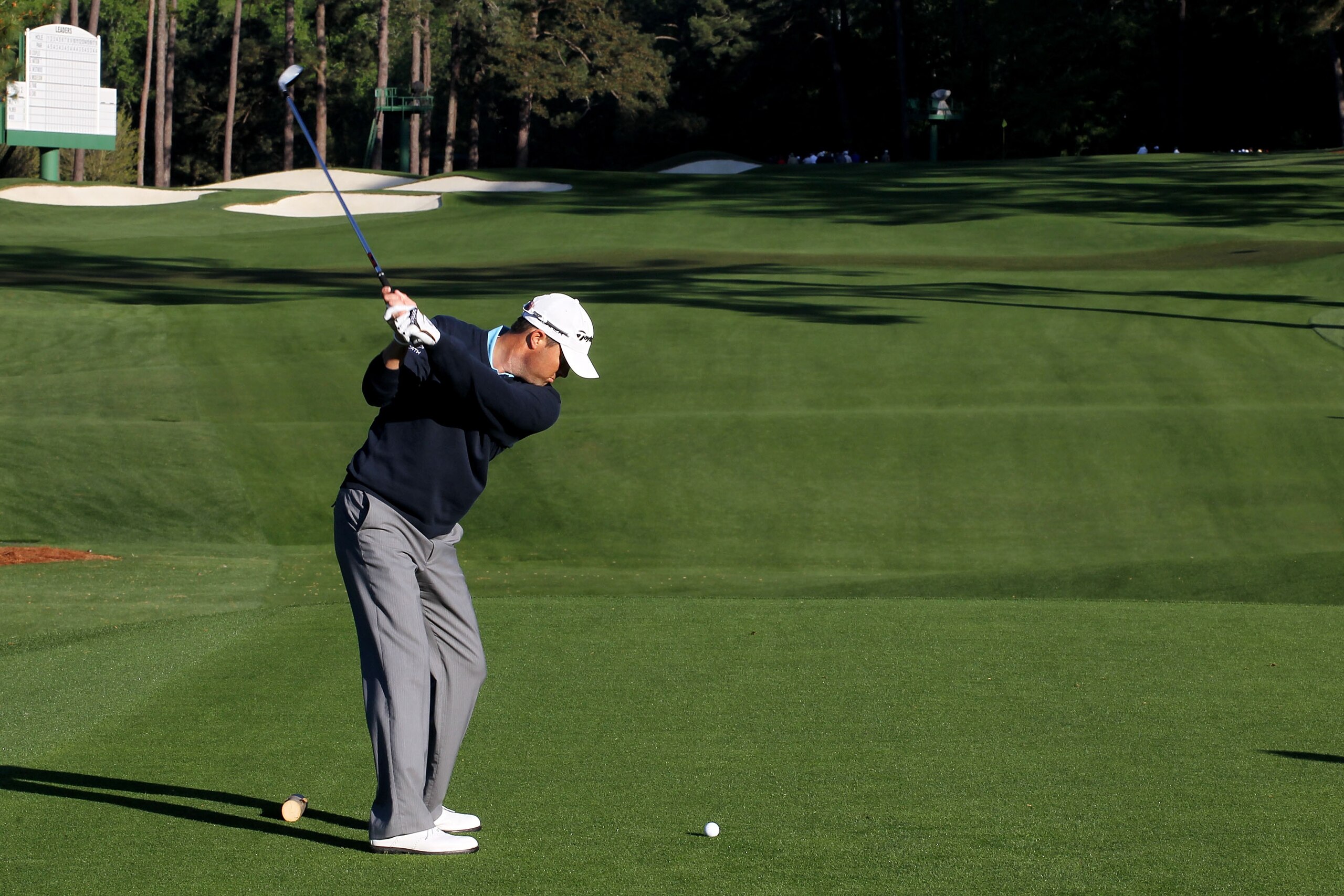 AUGUSTA, GA - APRIL 09:  Ryan Palmer hits his tee shot on the third hole during the second round of the 2010 Masters Tournament at Augusta National Golf Club on April 9, 2010 in Augusta, Georgia.  (Photo by Jamie Squire/Getty Images)