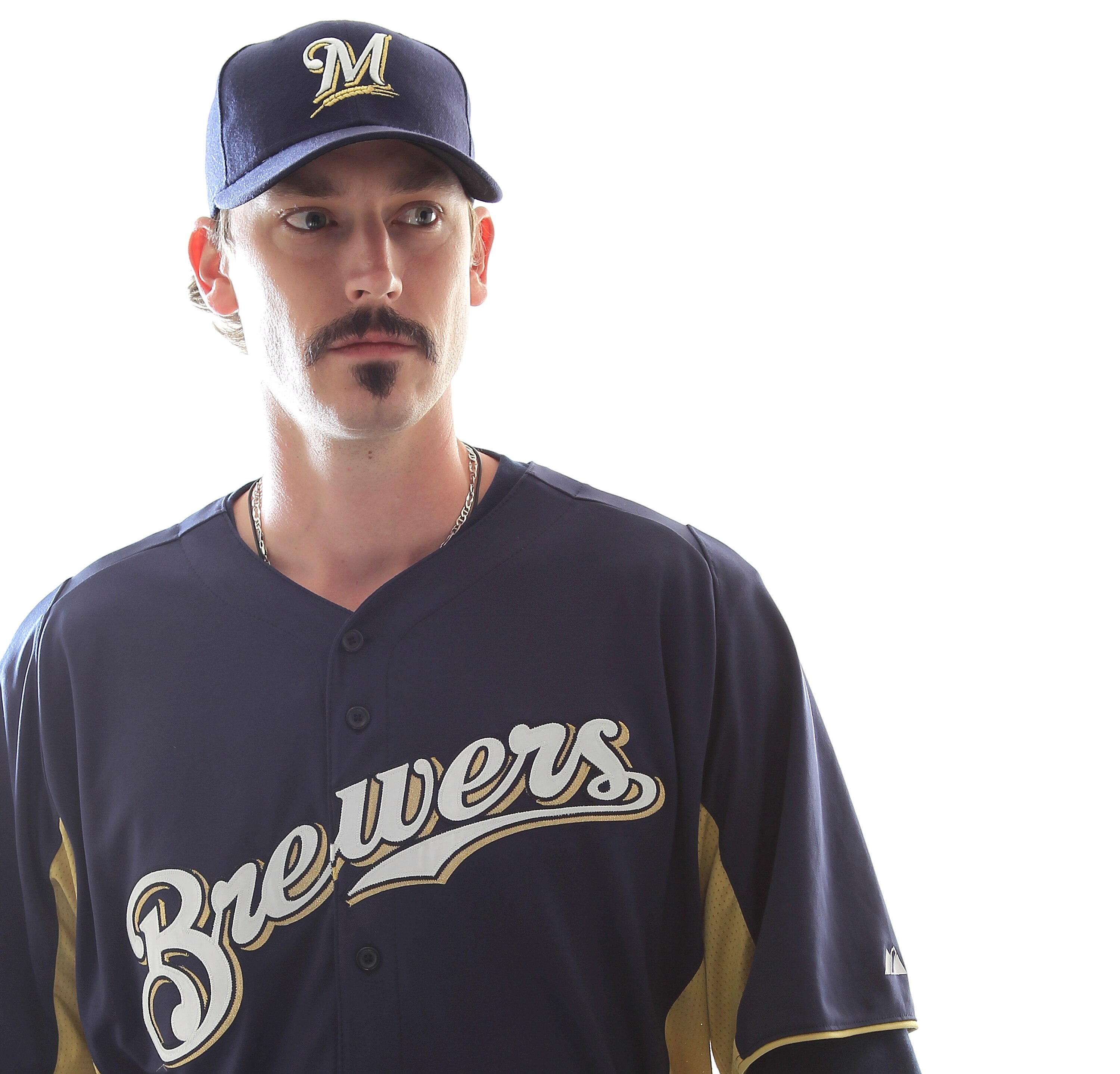 MARYVALE, AZ - FEBRUARY 24:  John Axford #59 of the Milwaukee Brewers poses for a portrait during Spring Training Media Day on February 24, 2011 at Maryvale Stadium in Maryvale, Arizona.  (Photo by Jonathan Ferrey/Getty Images)