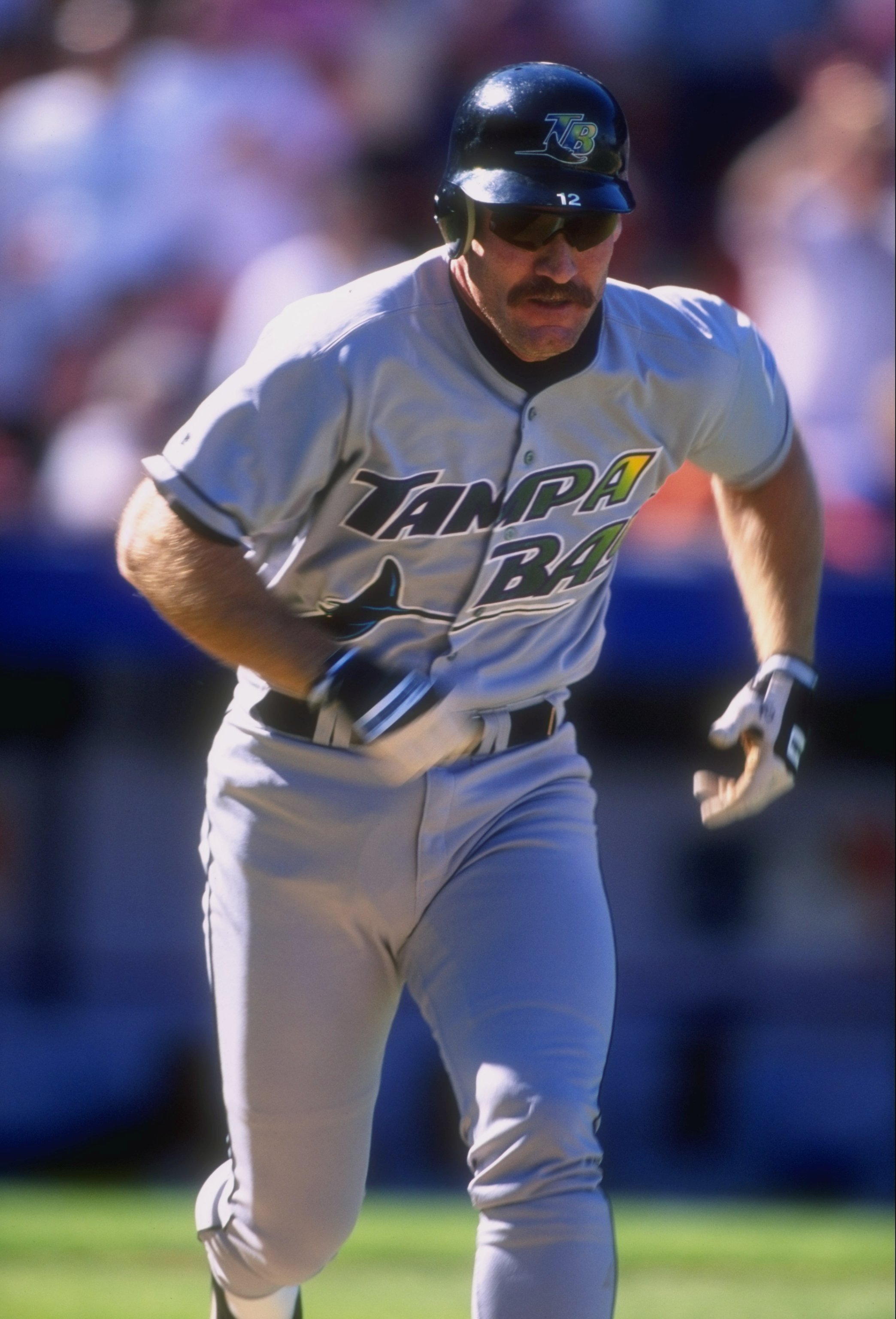 10 Jun 1998: Wade Boggs #12 of the Tampa Bay Devil Rays in action during a game against the New York Mets at Shea Stadium in Flushing, New York. The Mets defeated the Devil Rays 3-2.