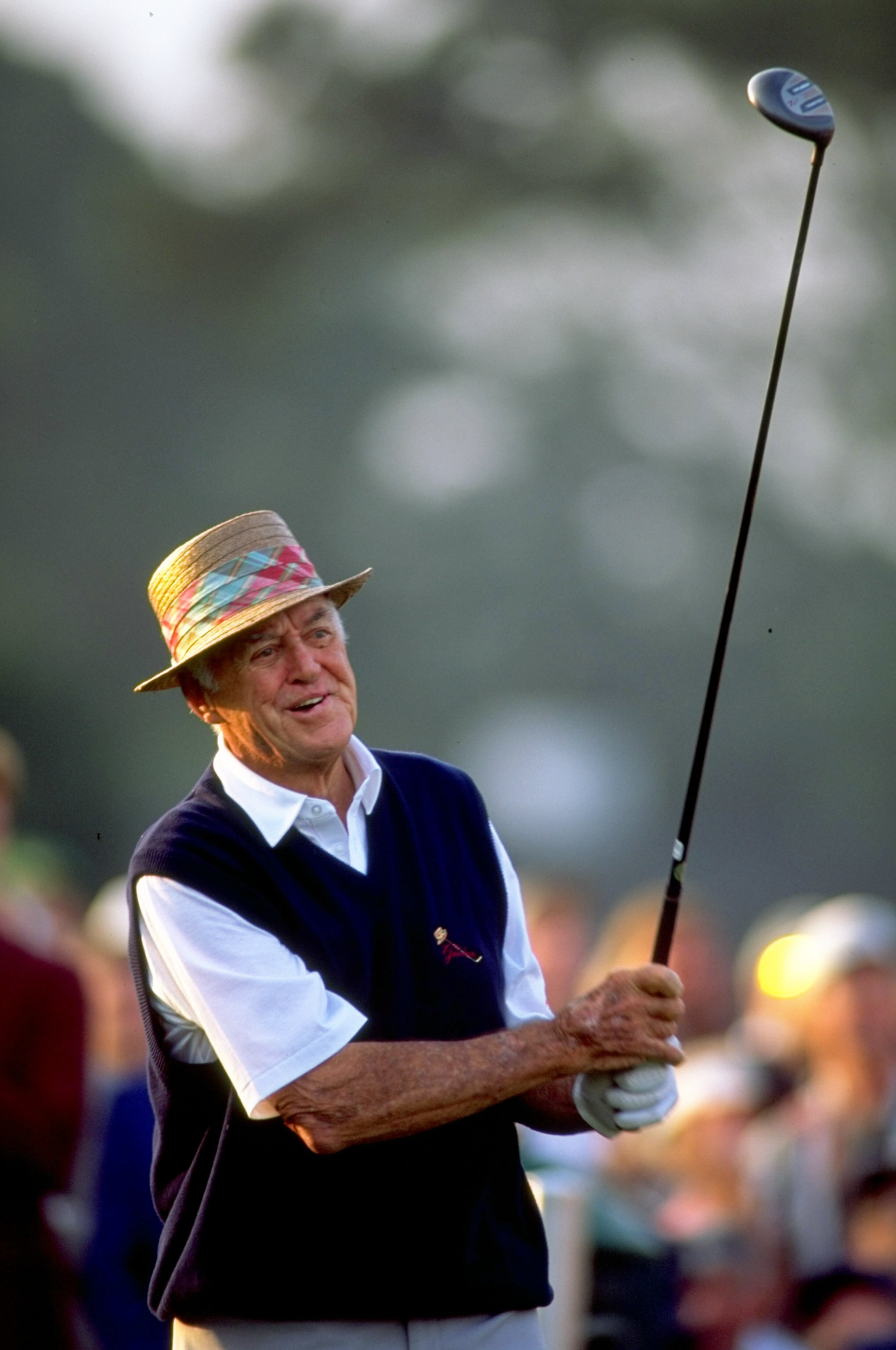 8 Apr 1999:  Sam Snead of the USA starts the 1999 US Masters at the Augusta National GC in Augusta, Georgia, USA.  \ Mandatory Credit: Stephen Munday /Allsport