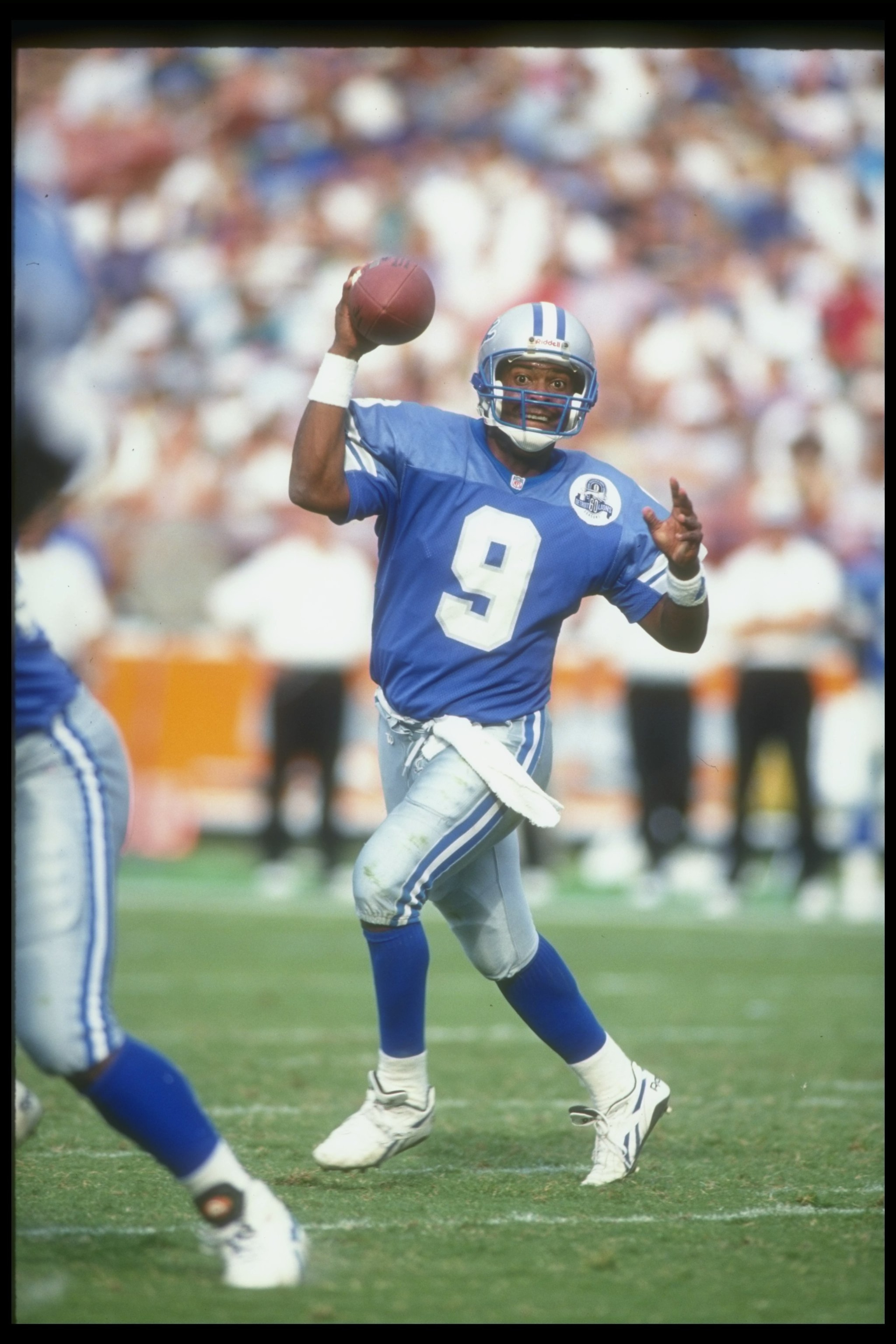 24 Oct 1993: Quarterback Rodney Peete of the Detroit Lions passes the ball during a game against the Los Angeles Rams at Anaheim Stadium in Los Angeles, California. The Lions won the game, 16-13. 24 Oct 1993: Quarterback Rodney Peete of the Detroit Lions passes the ball during a game against the Los Angeles Rams at Anaheim Stadium in Los Angeles, California. The Lions won the game, 16-13.