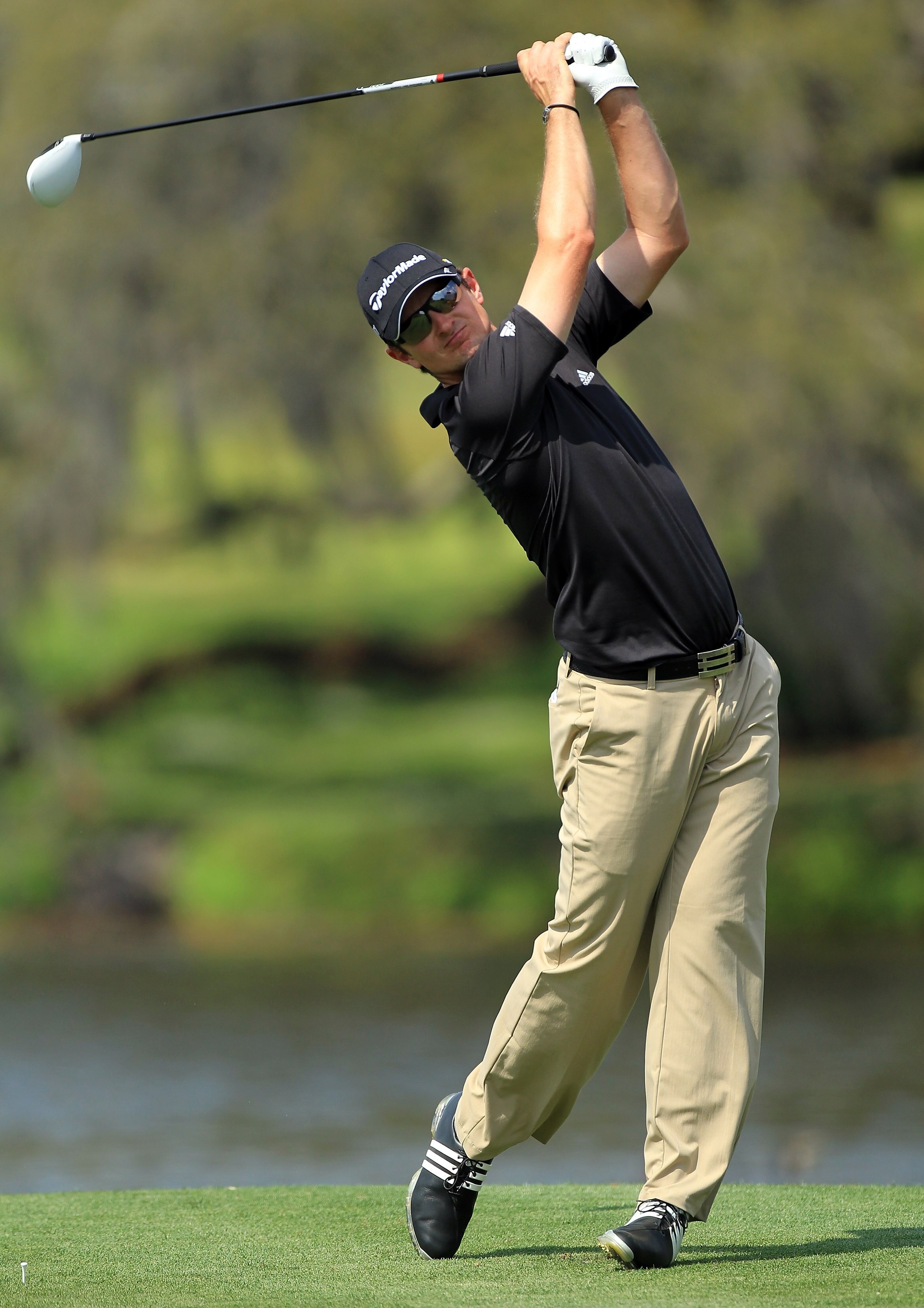 ORLANDO, FL - MARCH 27:  Justin Rose of England plays his tee shot on the 16th hole during the final round of the 2011 Arnold Palmer Invitational presented by Mastercard at the Bay Hill Lodge and Country Club on March 27, 2011 in Orlando, Florida.  (Photo