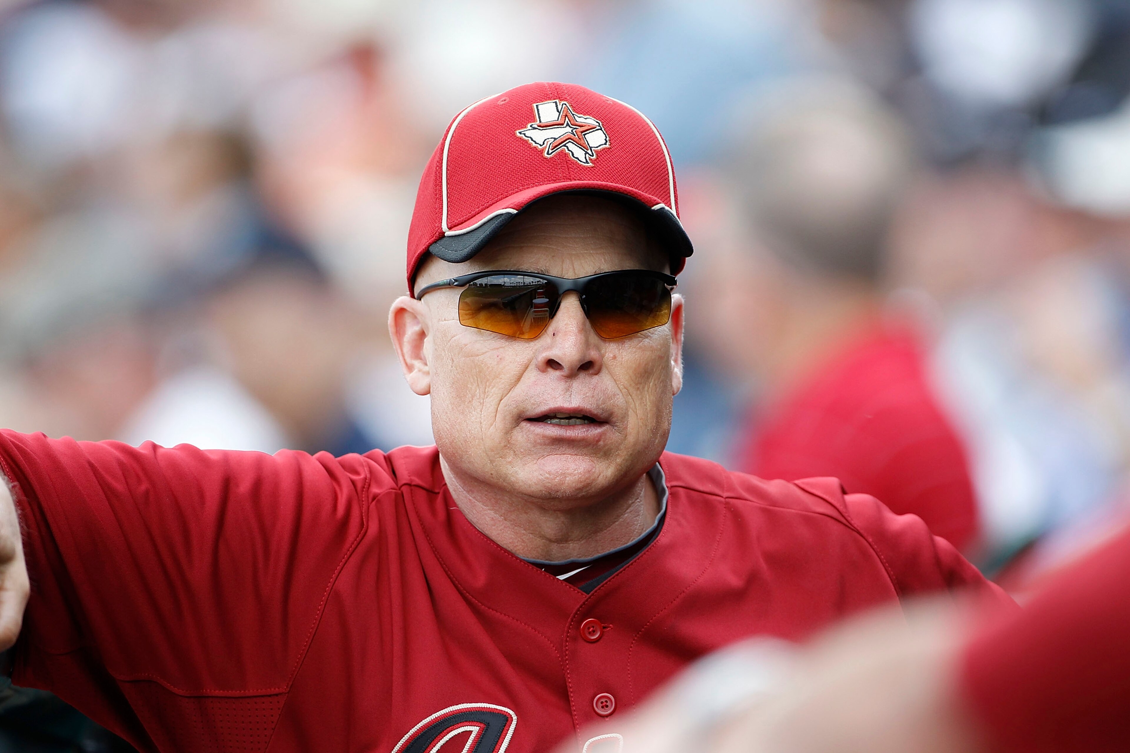 LAKELAND, FL - MARCH 02: Houston Astros manager Brad Mills watches the action during the game against the Detroit Tigers at Joker Marchant Stadium on March 2, 2011 in Lakeland, Florida. The Astros defeated the Tigers 6-3.  (Photo by Leon Halip/Getty Image