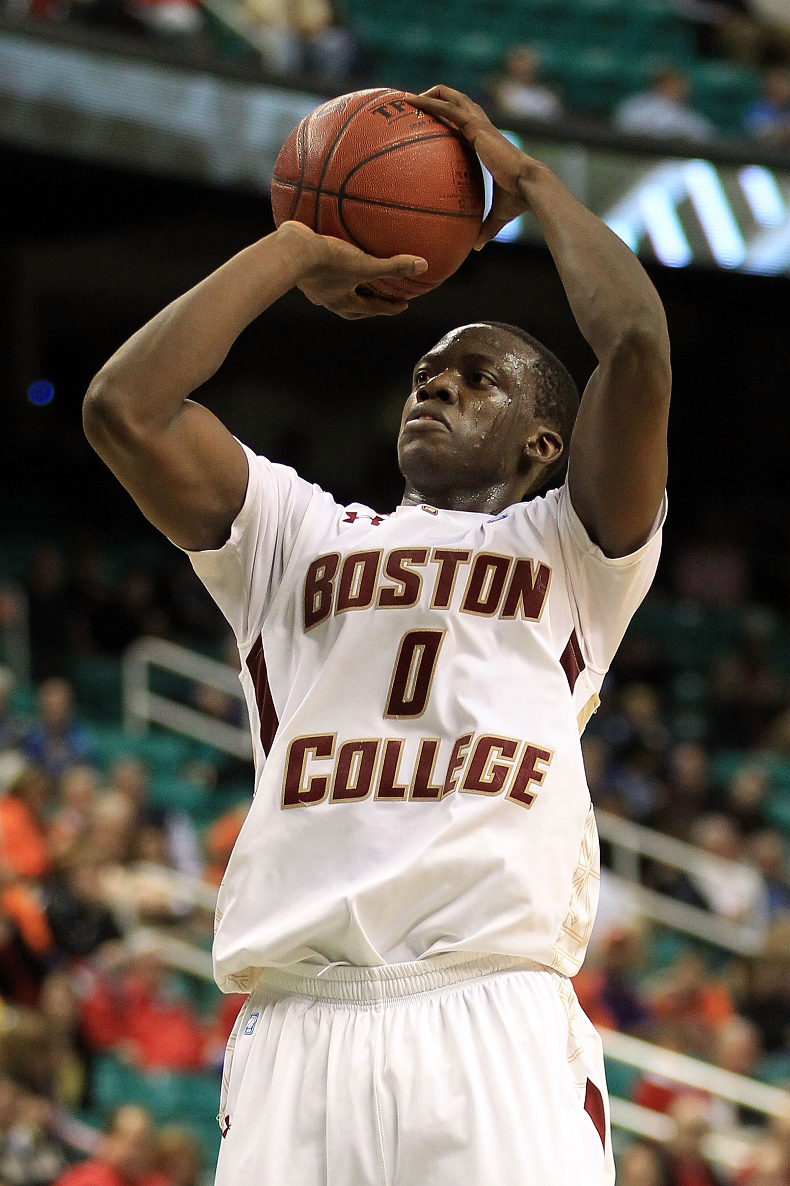 GREENSBORO, NC - MARCH 10:  Reggie Jackson #0 of the Boston College Eagles shoots against the Wake Forest Demon Deacons during the second half of the game in the first round of the 2011 ACC men's basketball tournament at the Greensboro Coliseum on March 1