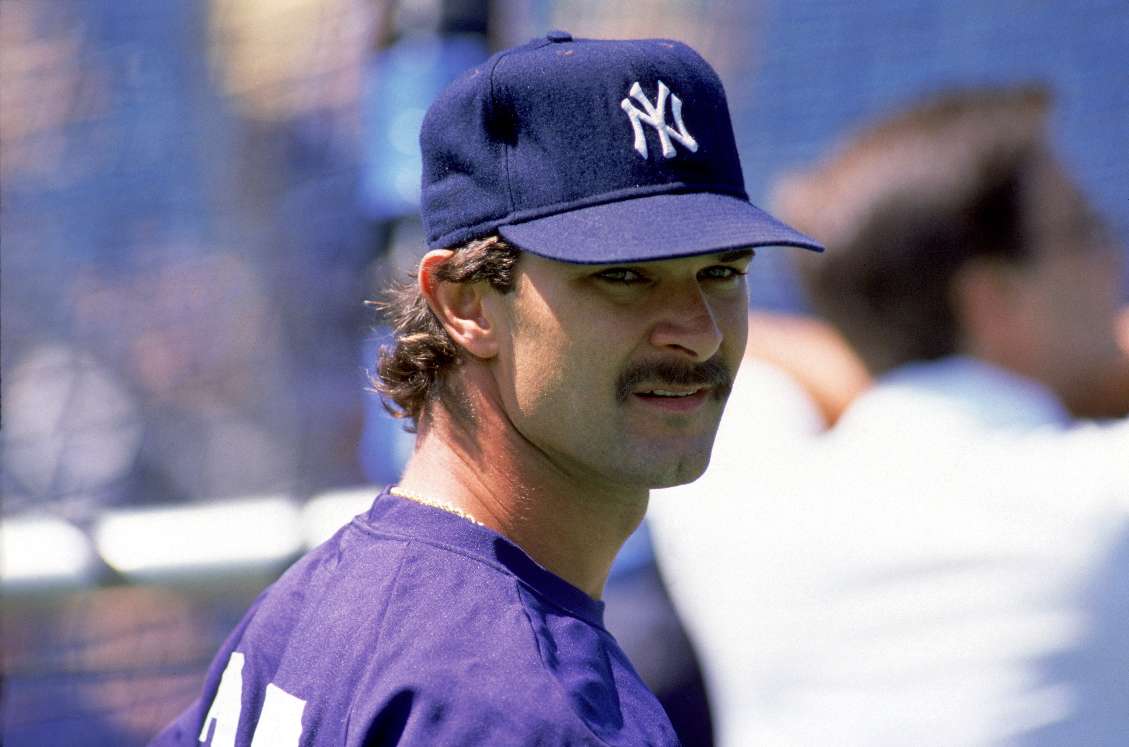 TORONTO - 1988:  Don Mattingly #23 of the New York Yankees looks on during batting practice prior to a game against the Toronto Blue Jays during the 1988 MLB season at SkyDome in Toronto, Ontario.  (Photo by Rick Stewart/Getty Images)