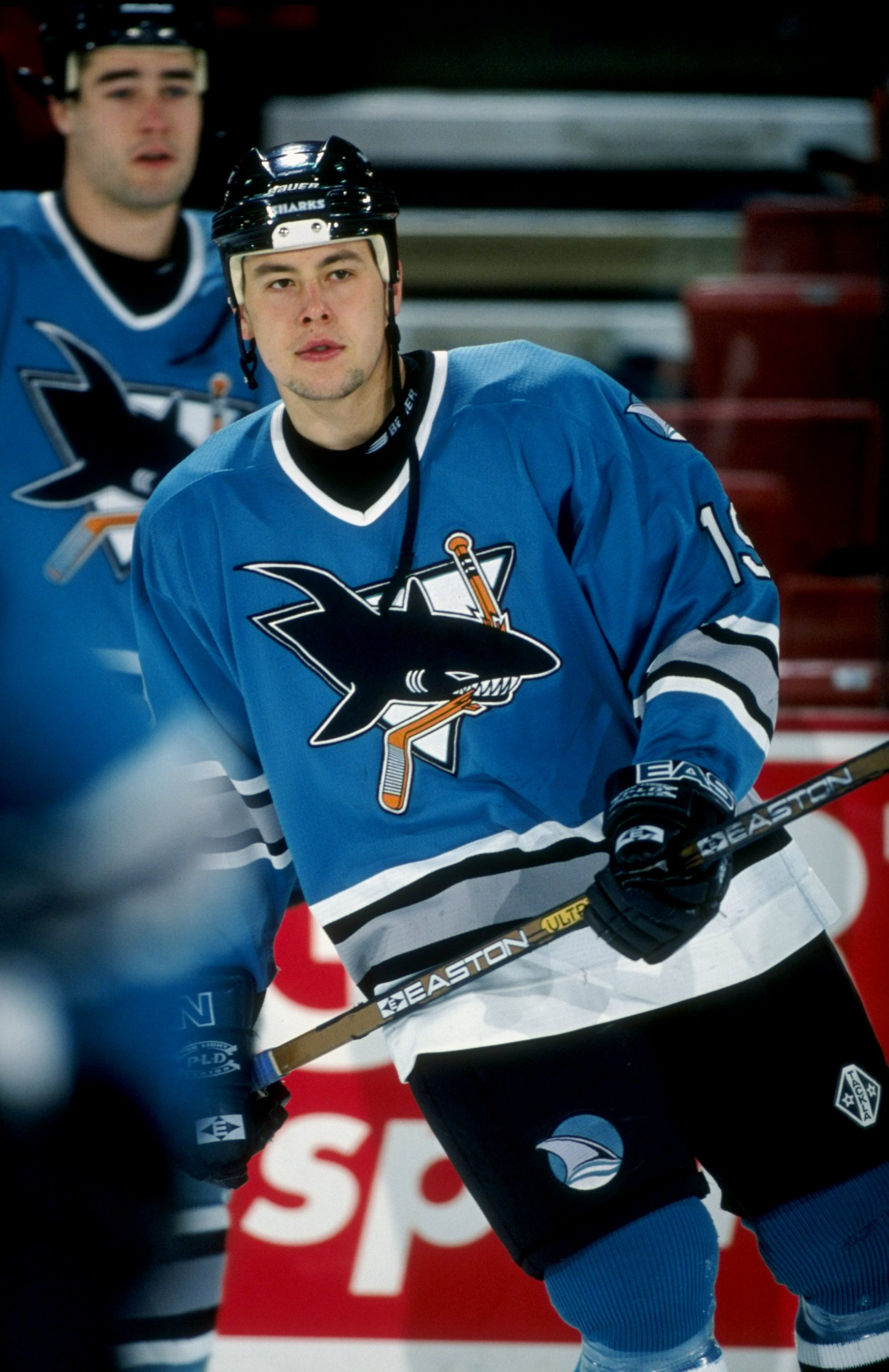16 Apr 1998:  Center Marco Sturm of the San Jose Sharks in action during a game against the Colorado Avalanche at McNichols Arena in Denver, Colorado.  The Avalanche won the game, 4-1. Mandatory Credit: Brian Bahr  /Allsport